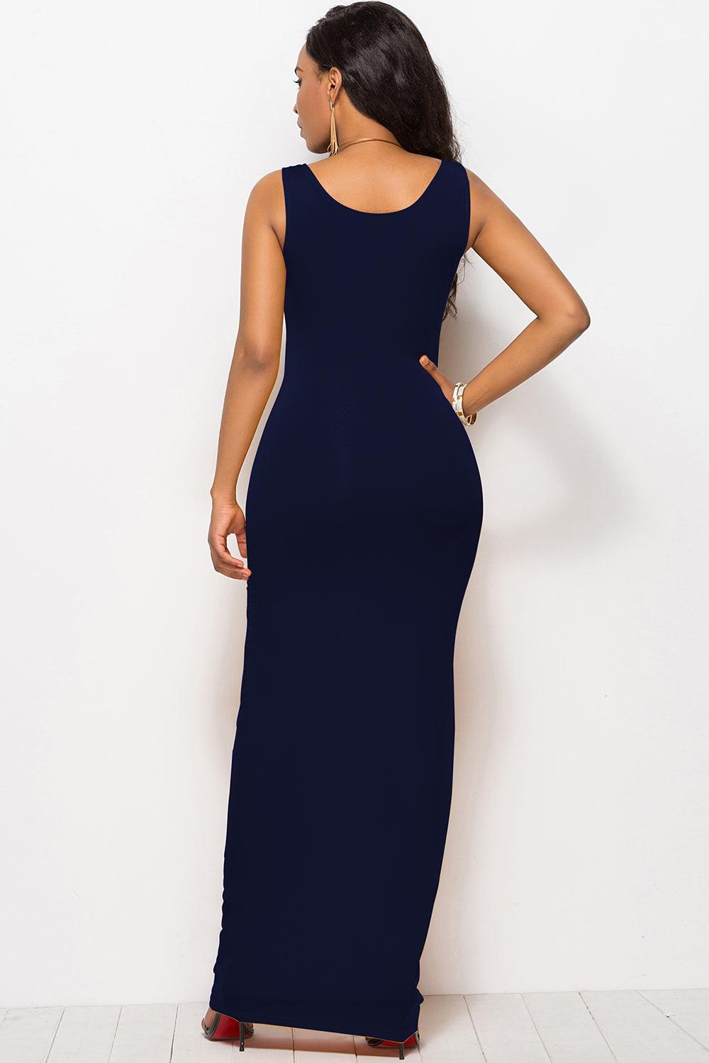 Scoop Neck Wide Strap Maxi Dress Carauana Store