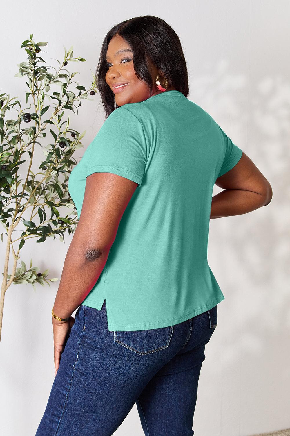 Basic Bae Full Size Round Neck Short Sleeve T-Shirt Carauana Store