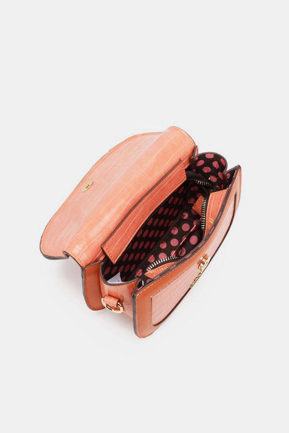 Nicole Lee USA Croc Embossed Crossbody Bag Carauana Store