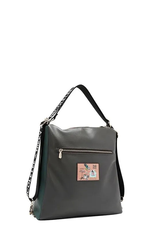 Nicole Lee USA Multifunction Adjustable Strap Eco-Leather Backpack Carauana Store