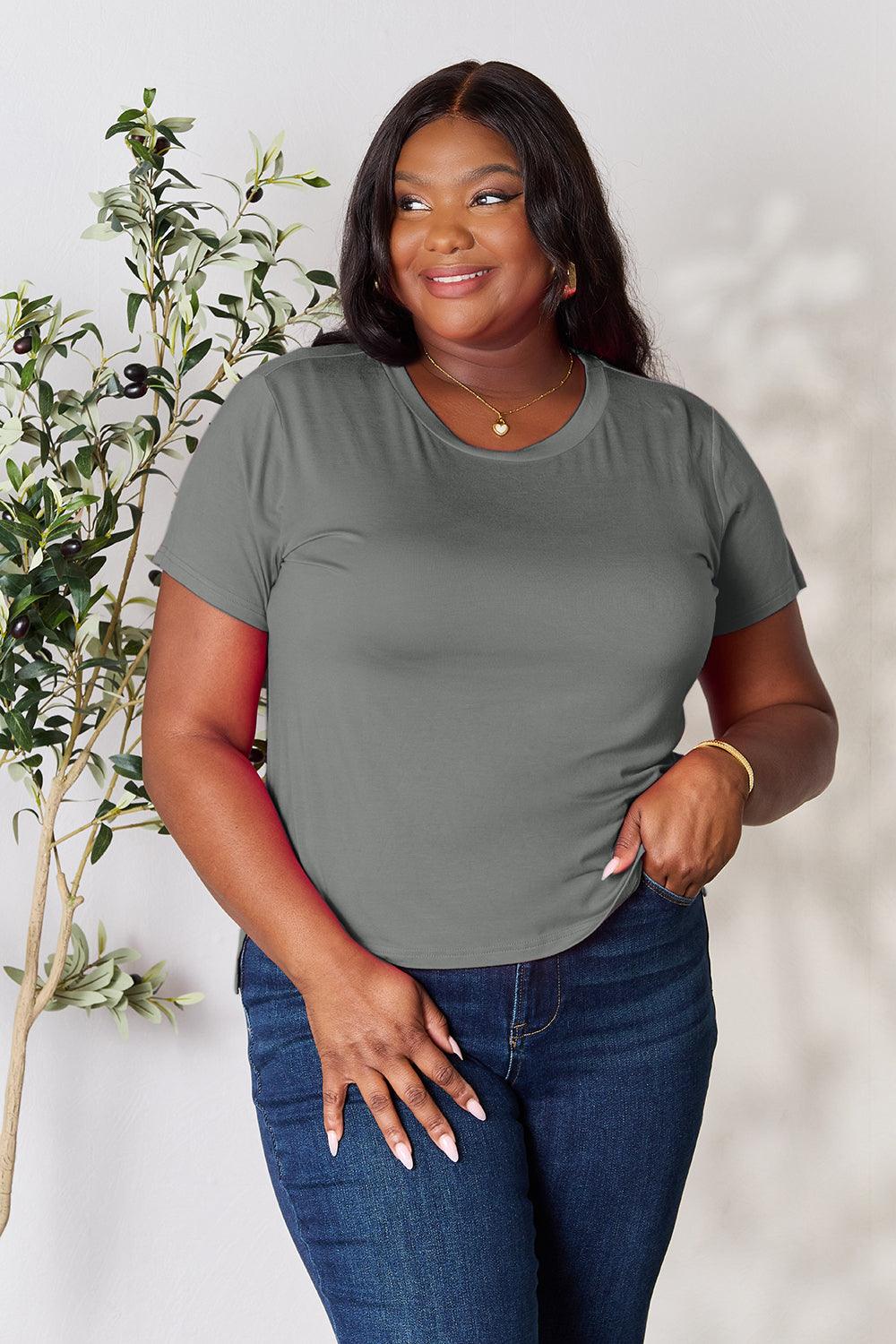 Basic Bae Full Size Round Neck Short Sleeve T-Shirt Carauana Store