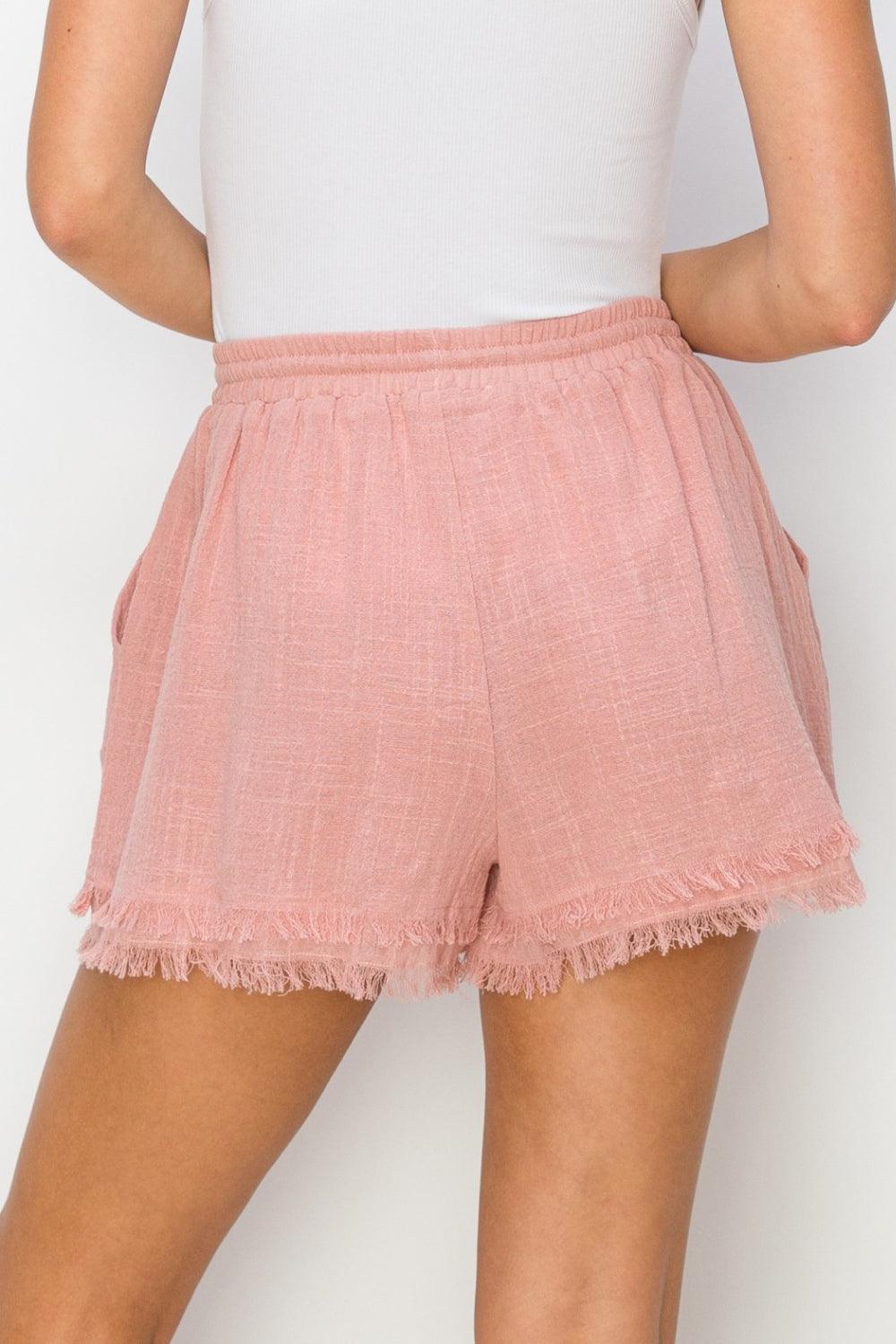 HYFVE Drawstring Frayed Shorts Carauana Store