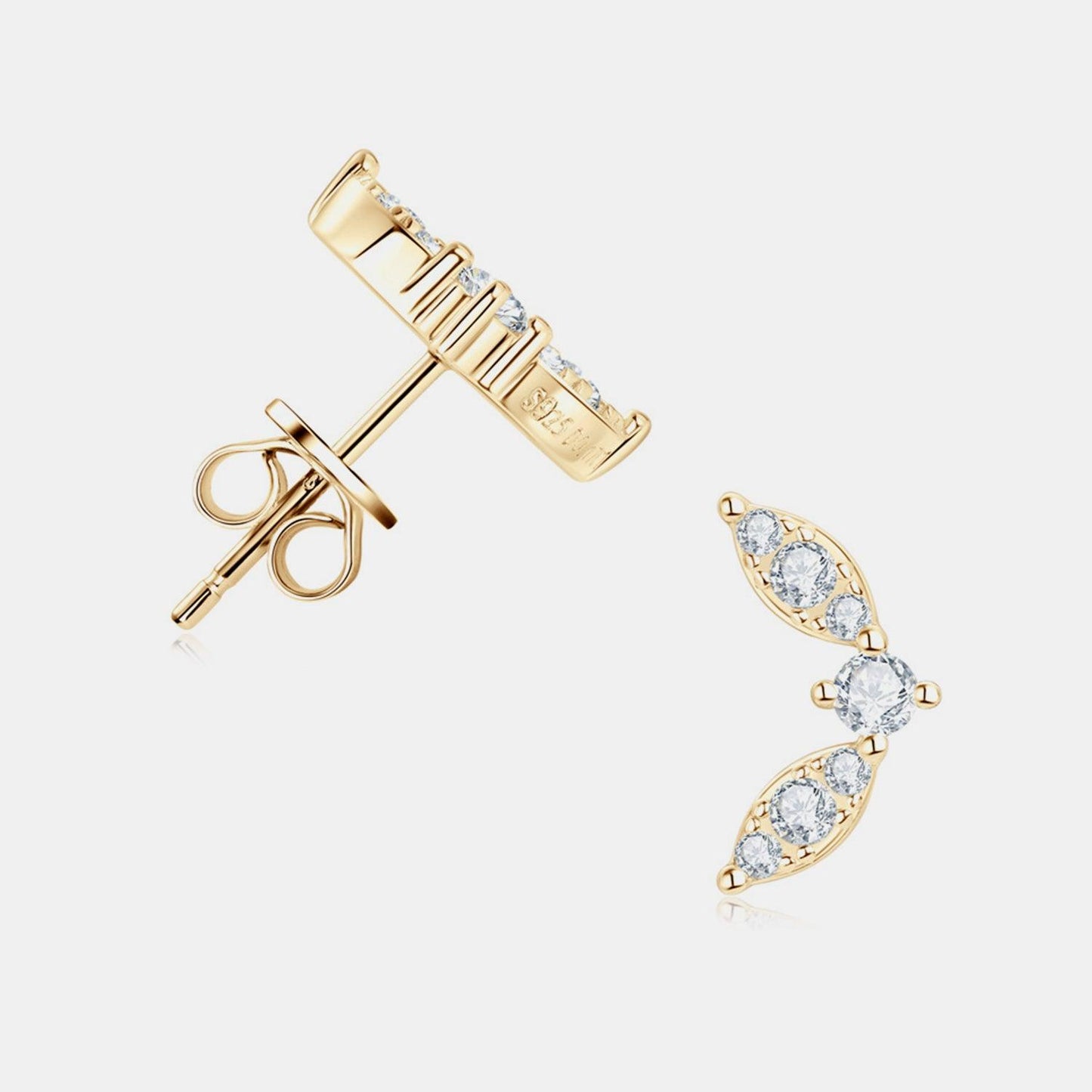 Moissanite 925 Sterling Silver Stud Earrings Carauana Store
