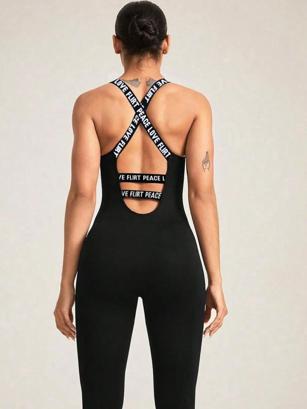 Crisscross Back Sleeveless Active Jumpsuit Carauana Store