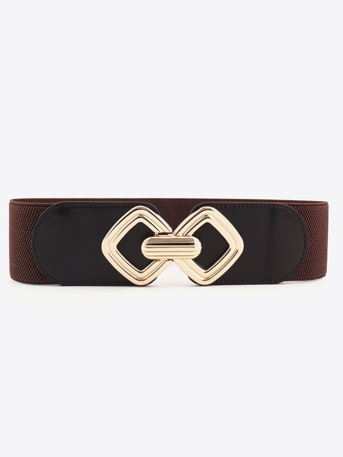 Geometric Buckle Elastic Wide Belt Carauana Store