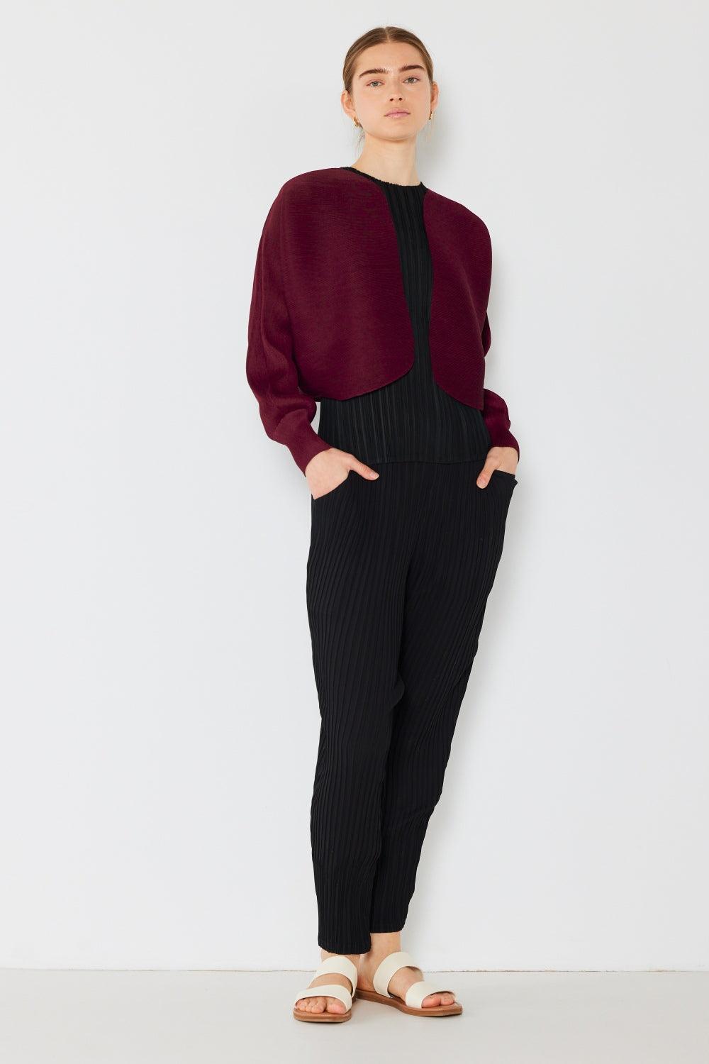 Marina West Swim Rib Pleated Puff Sleeve Bolero Cardigan Carauana Store