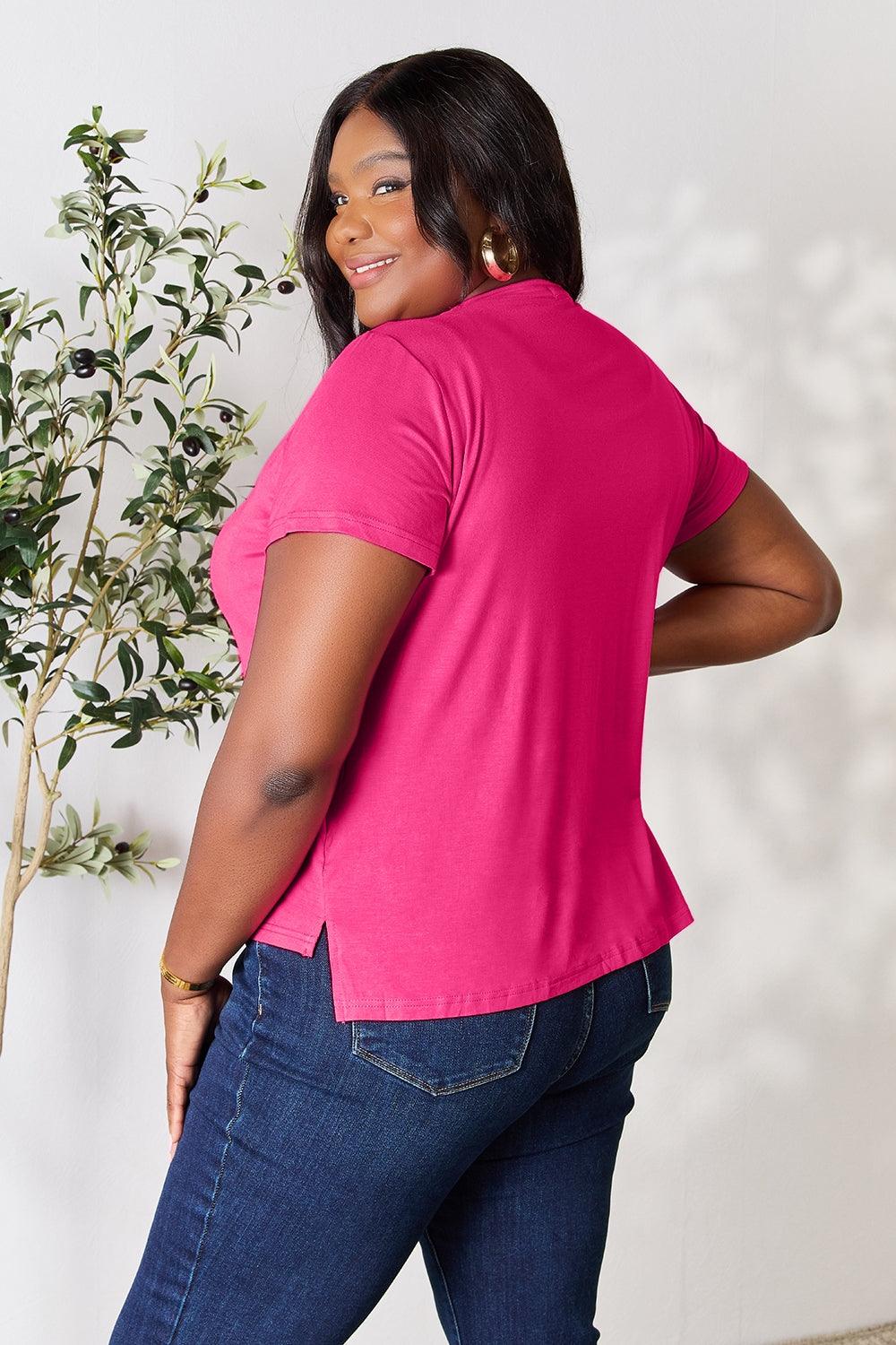 Basic Bae Full Size Round Neck Short Sleeve T-Shirt Carauana Store