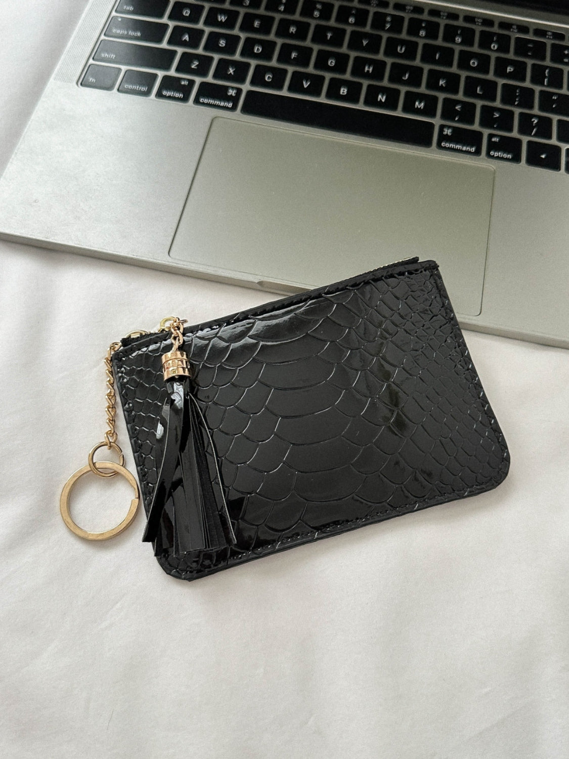 PU Leather Tassel Trim Card Case Carauana Store