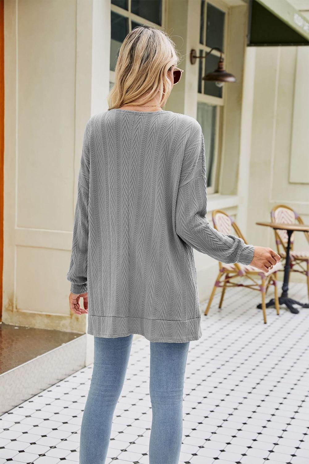 Long Sleeve Pocketed Cardigan Carauana Store