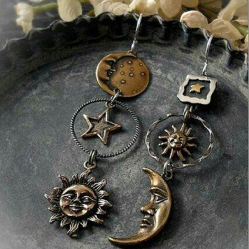 Star, Sun, and Moon Earrings Carauana Store