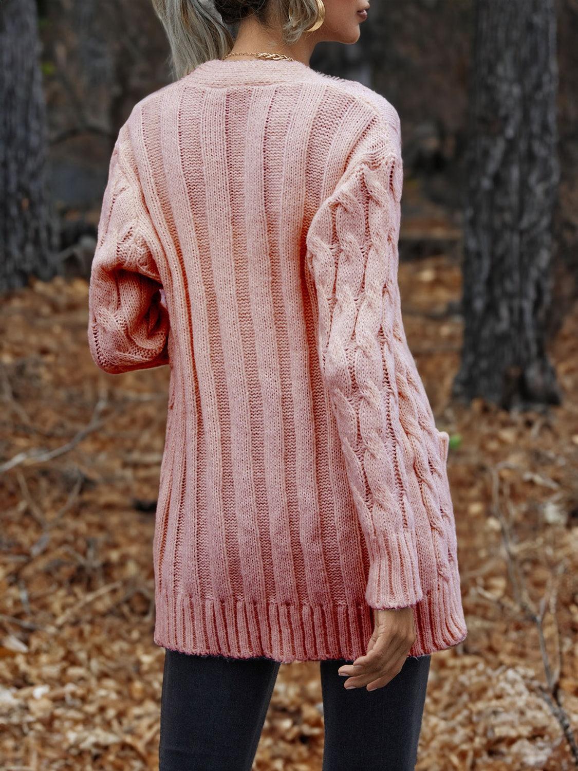 Cable-Knit Button Down Cardigan Carauana Store