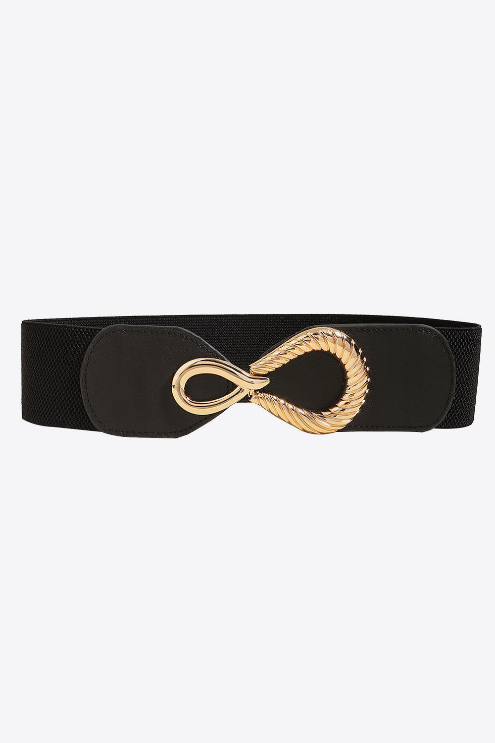 Ribbed Alloy Buckle Elastic Belt Carauana Store