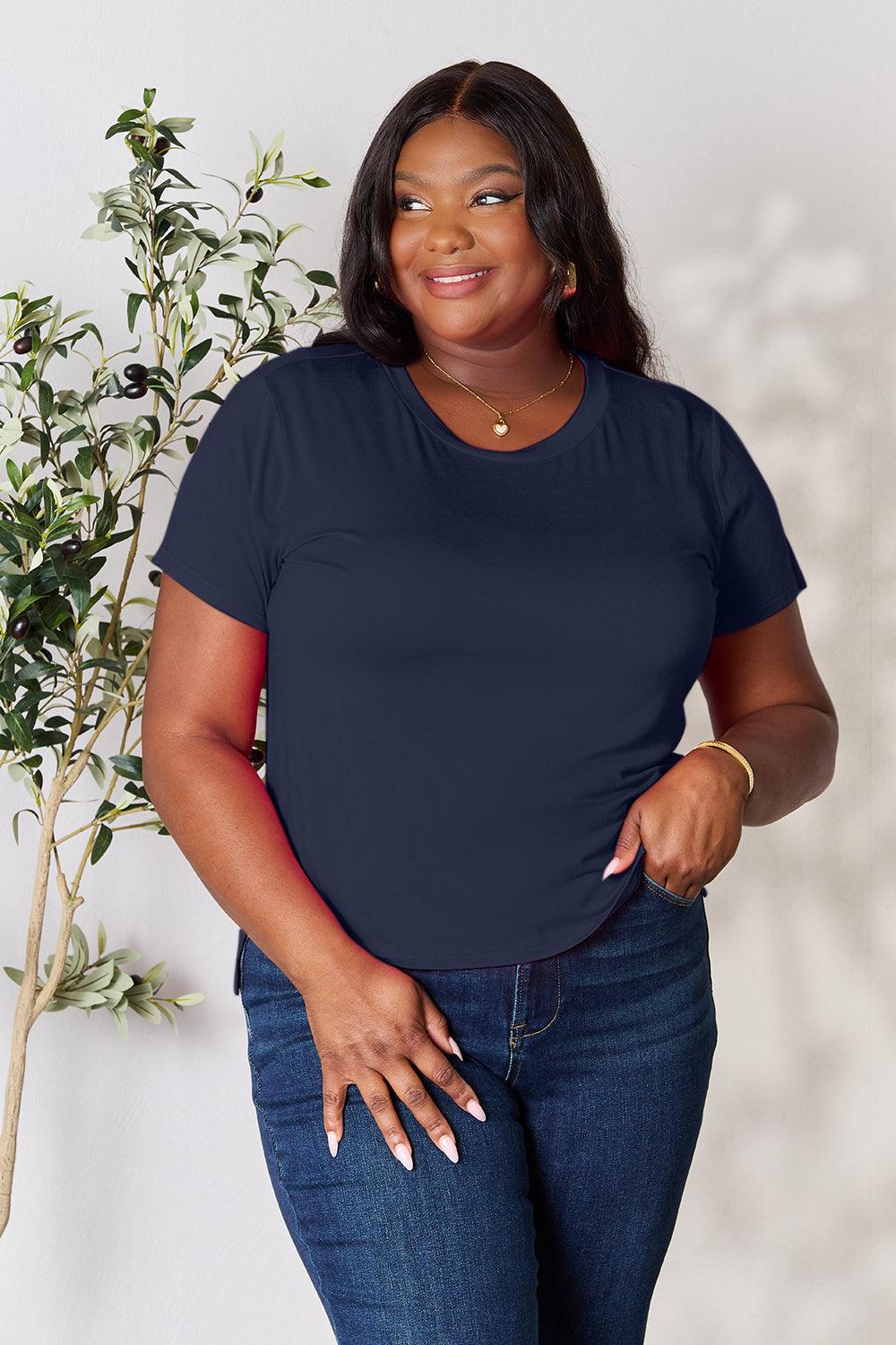 Basic Bae Full Size Round Neck Short Sleeve T-Shirt Carauana Store