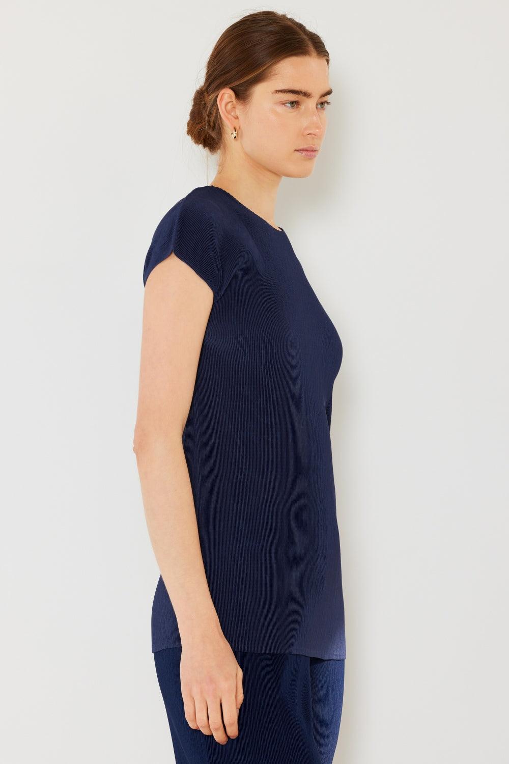 Marina West Swim Rib Pleated Cap Sleeve Top Carauana Store
