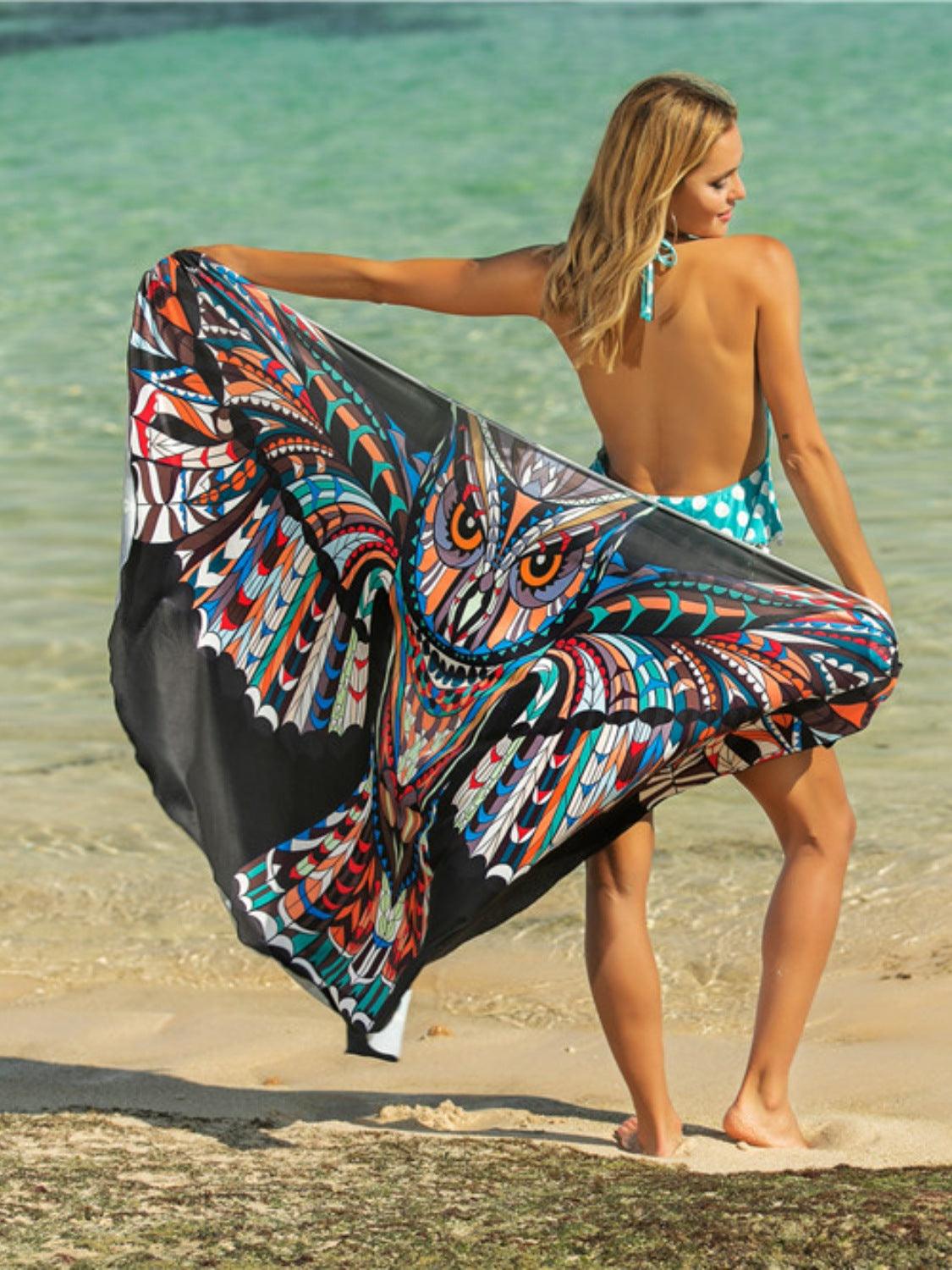 Printed Spaghetti Strap Cover Up Carauana Store