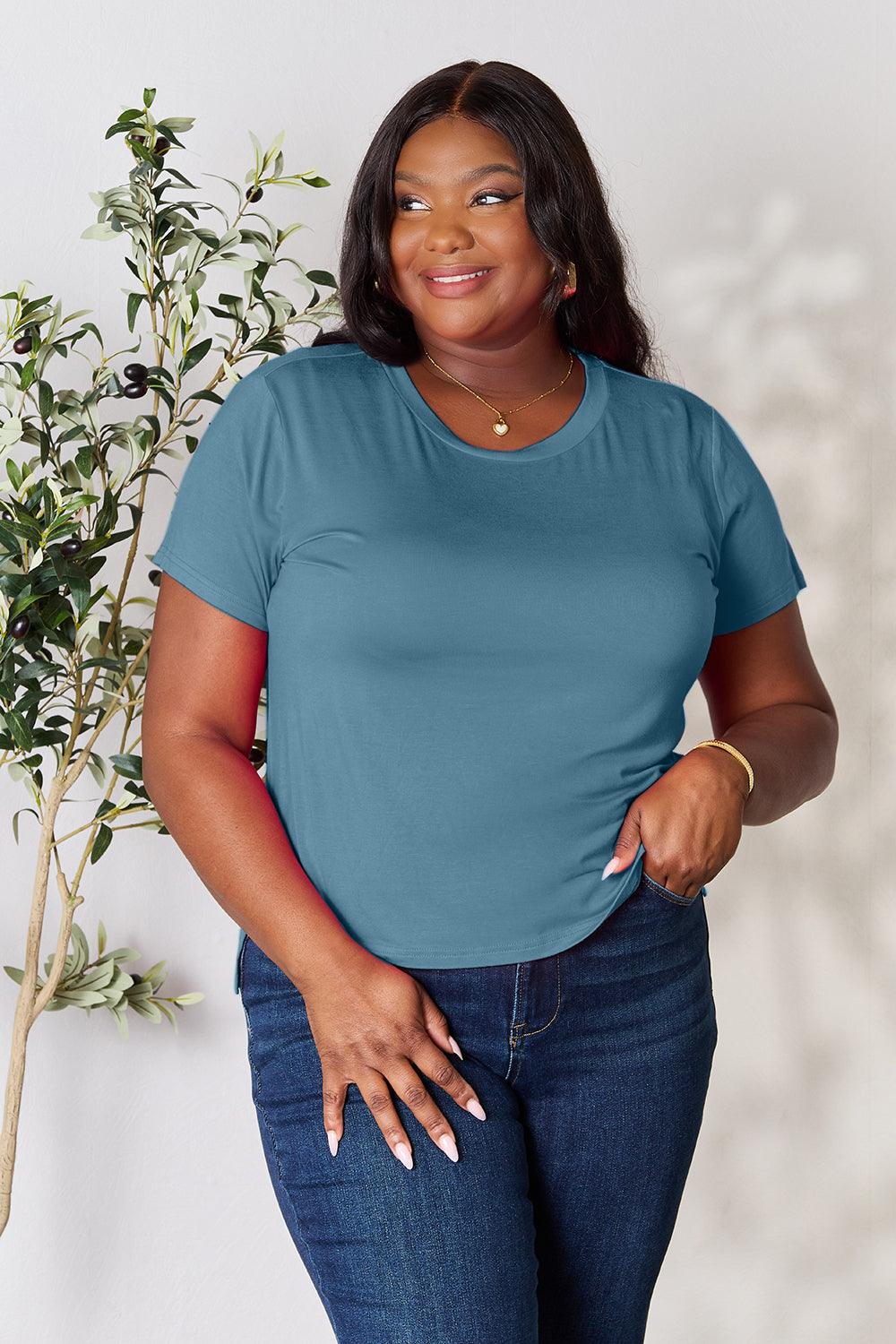 Basic Bae Full Size Round Neck Short Sleeve T-Shirt Carauana Store