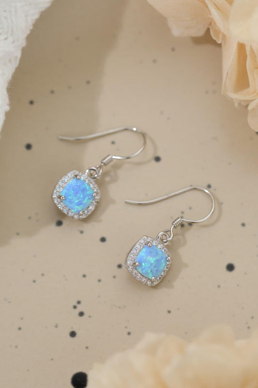 Opal Square Drop Earrings Carauana Store