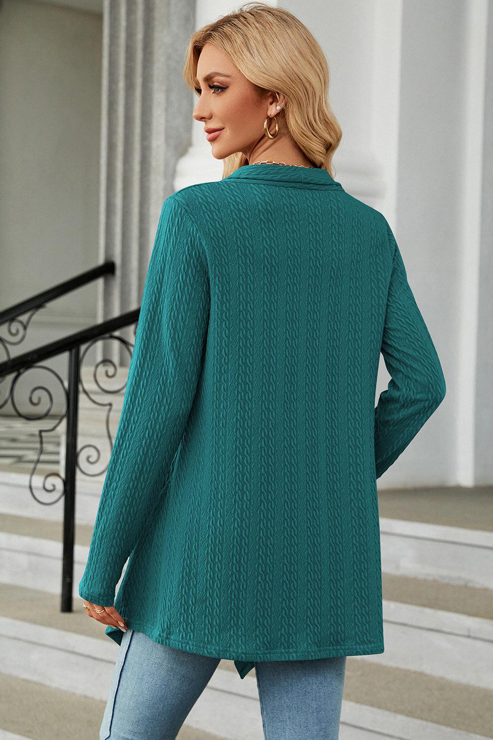 Open Front Long Sleeve Cardigan Carauana Store
