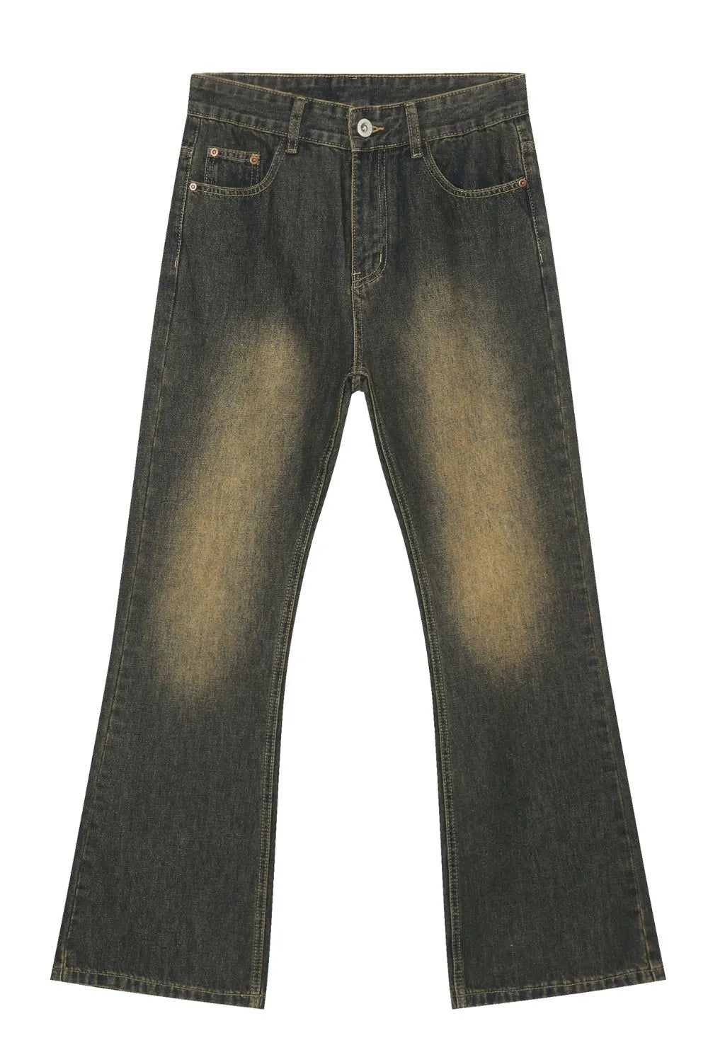 Men's Washed Bootcut Jeans Carauana Store