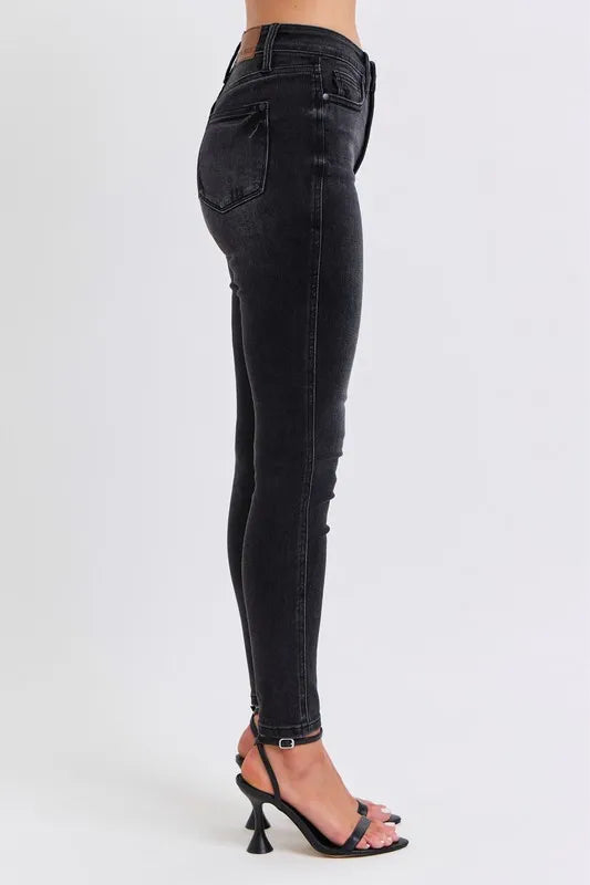 Judy Blue Full Size Mid Rise Tummy Control Skinny Jeans Plus Size Carauana Store