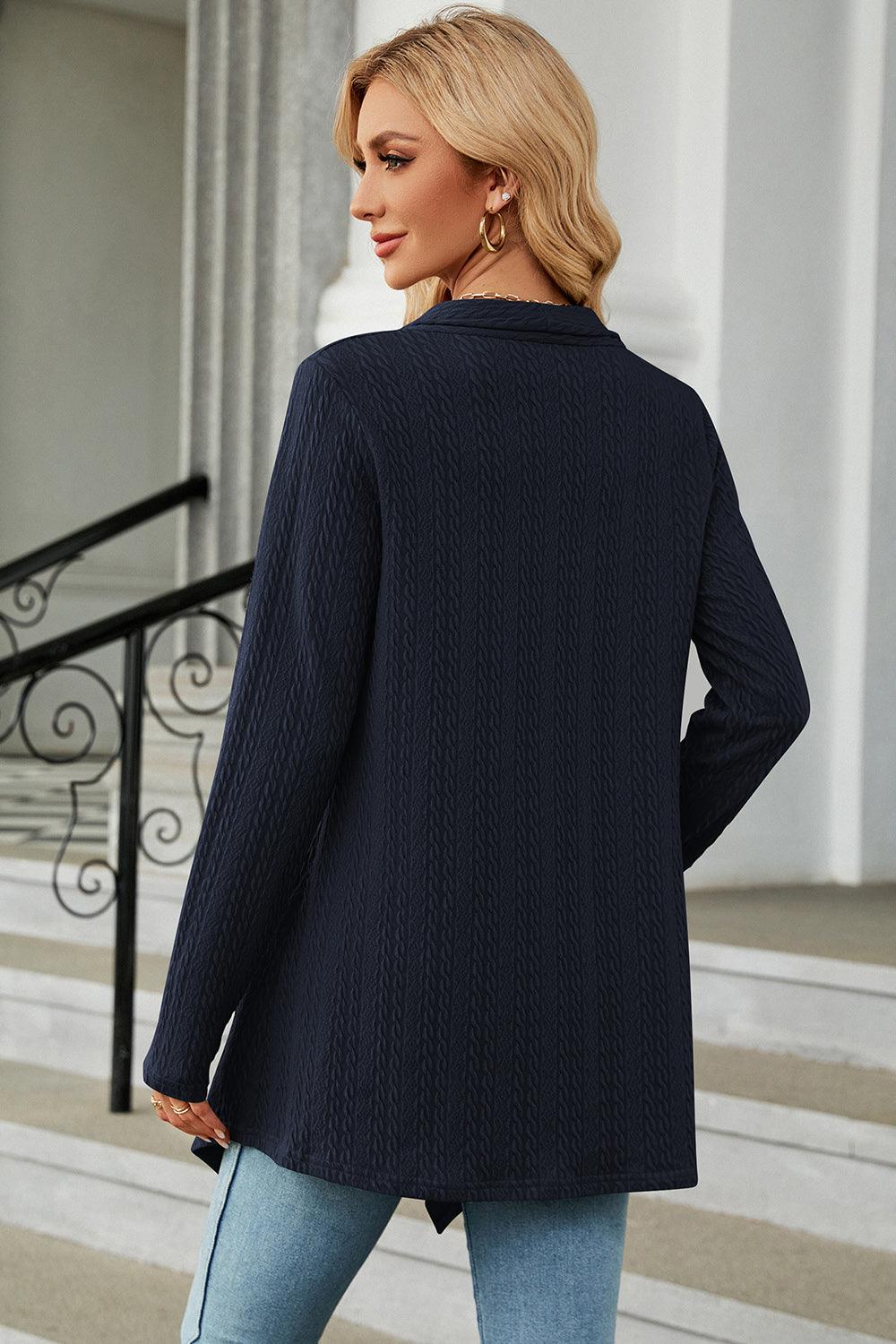 Open Front Long Sleeve Cardigan Carauana Store