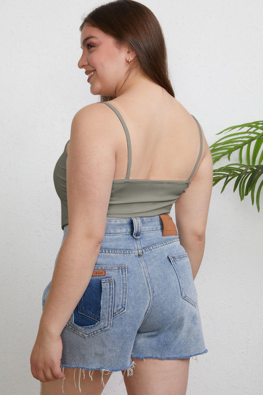 Basic Bae Full Size Round Neck Slim Cami Carauana Store