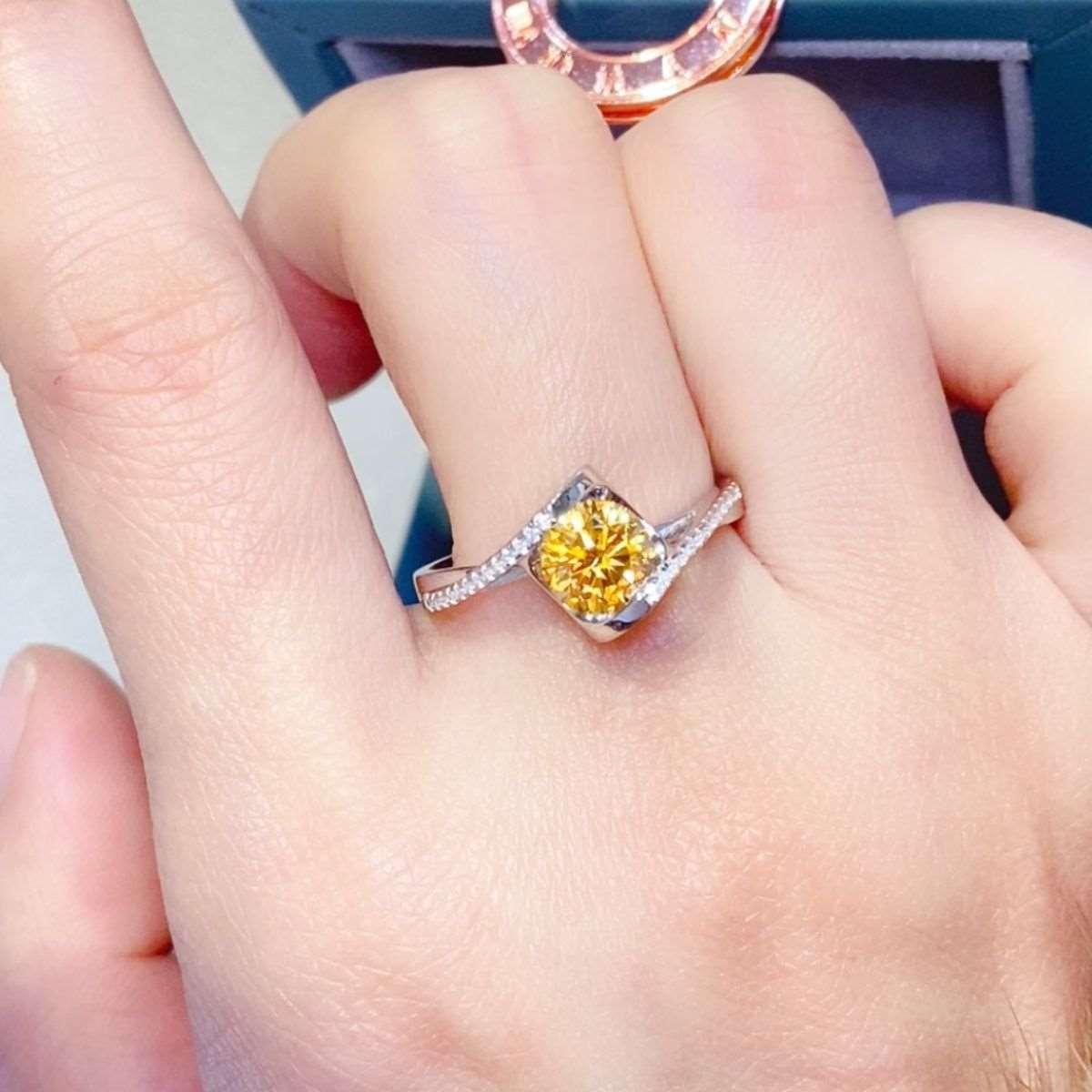1 Carat Moissanite 925 Sterling Silver Ring Carauana Store