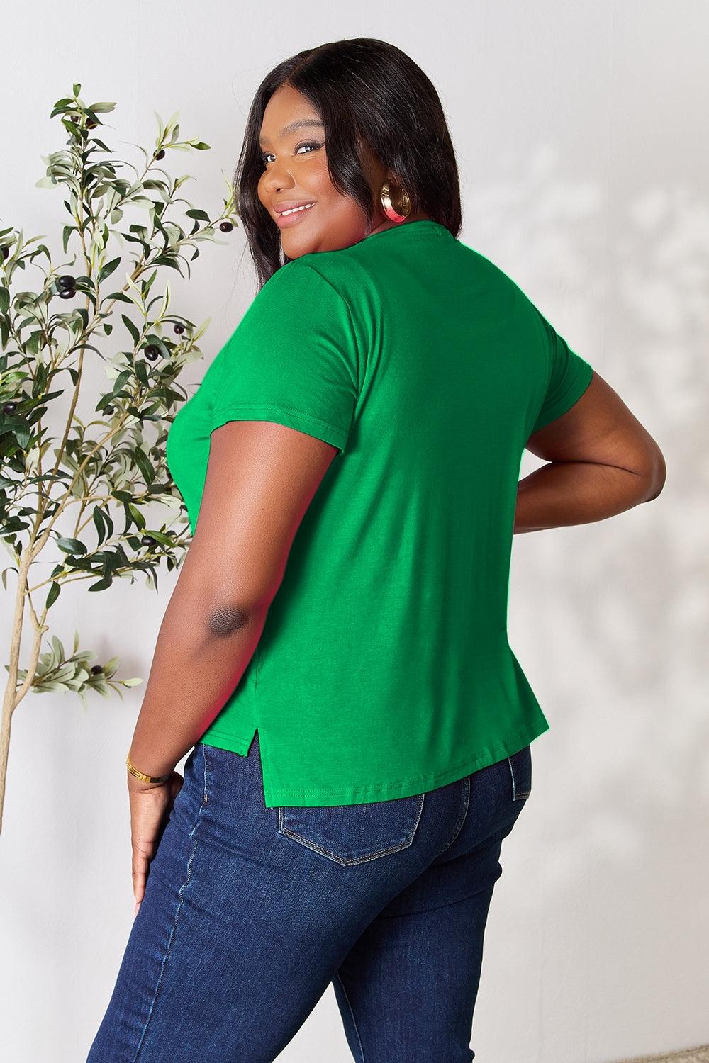 Basic Bae Full Size Round Neck Short Sleeve T-Shirt Carauana Store