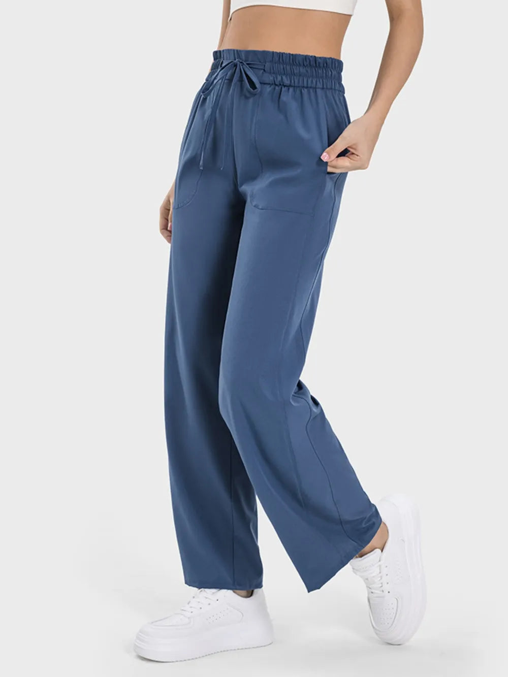 Millennia Drawstring Pocketed Active Pants Carauana Store