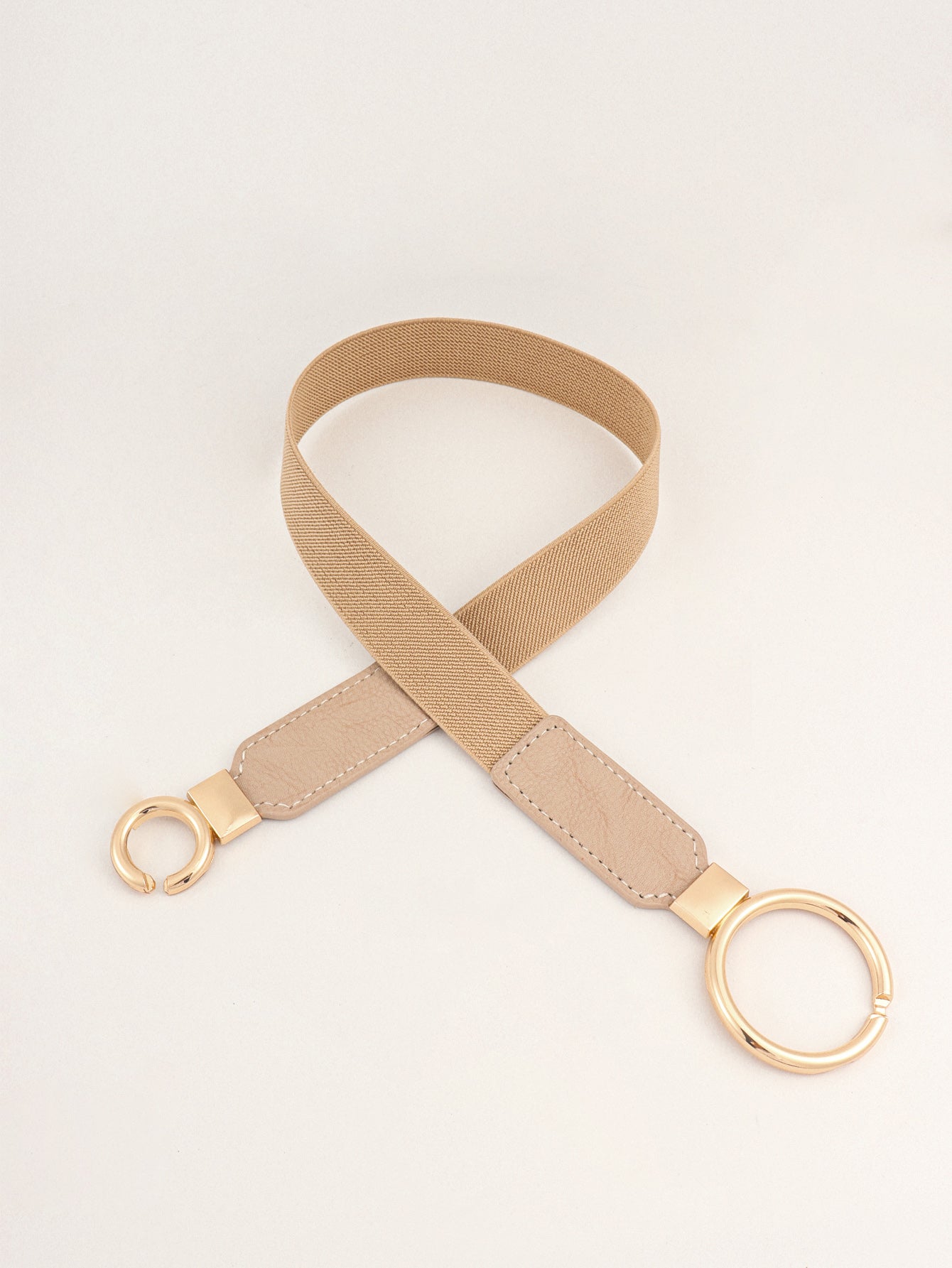 Double Ring Buckle Elastic PU Belt Carauana Store