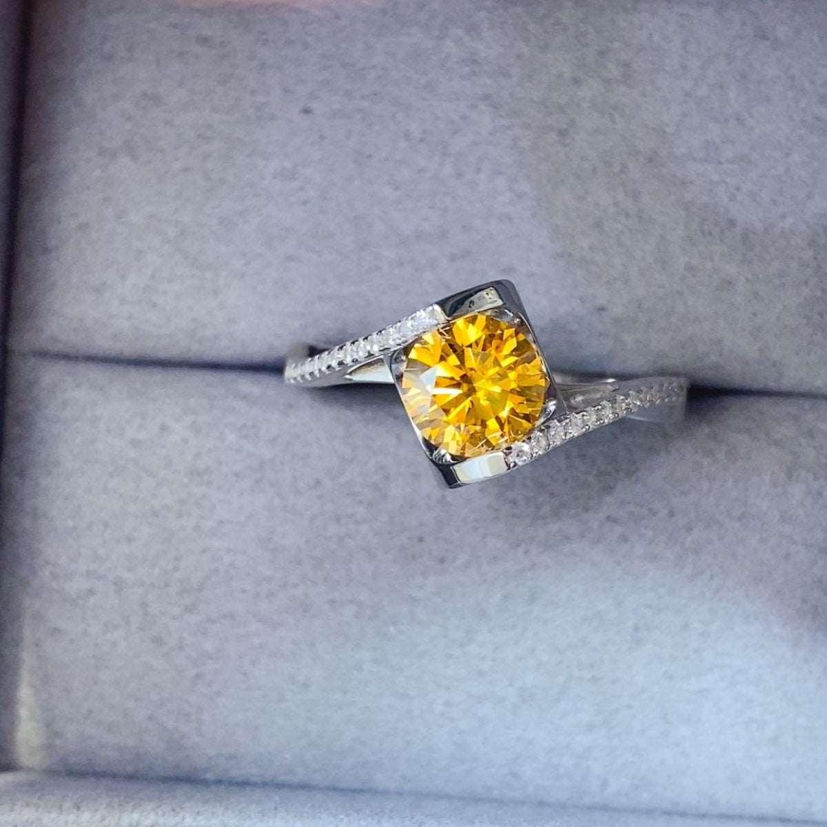 1 Carat Moissanite 925 Sterling Silver Ring Carauana Store