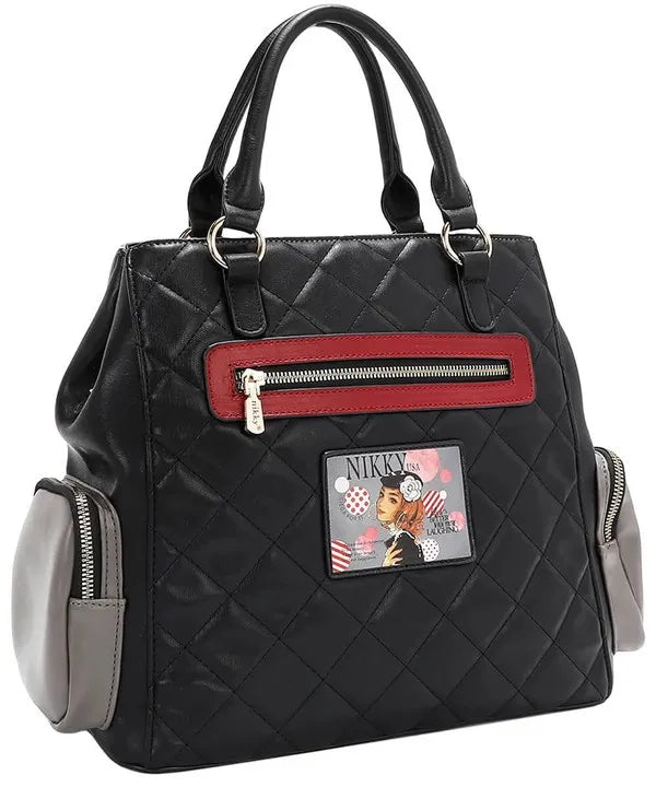 Nicole Lee USA Eco-Leather Handbag with Side Pockets Carauana Store