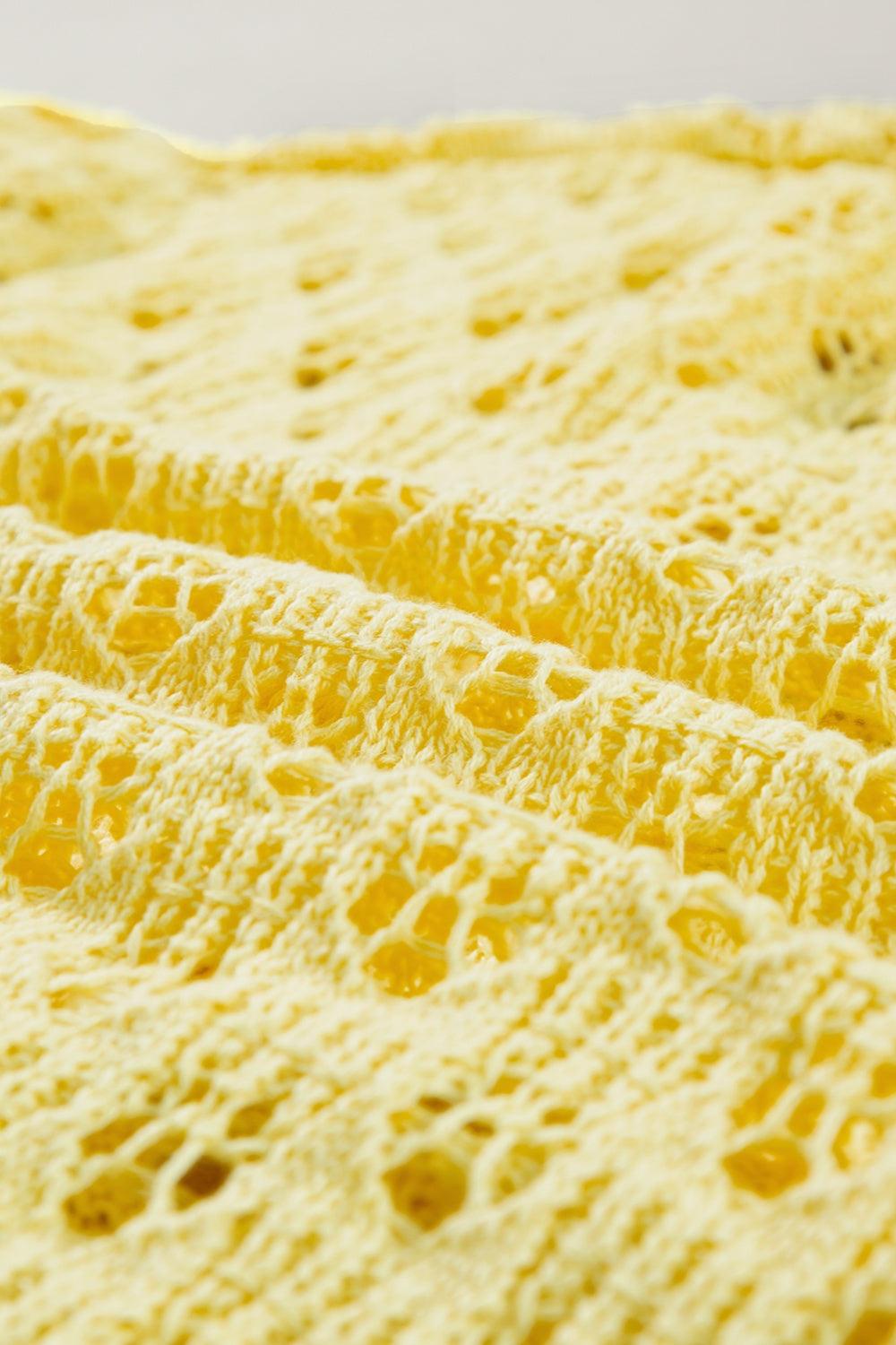 Openwork V-Neck Long Sleeve Cardigan Carauana Store