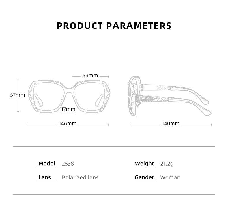 BARCUR Sunglasses Fashion Polarized For Ladies UV400 Protection Carauana Store