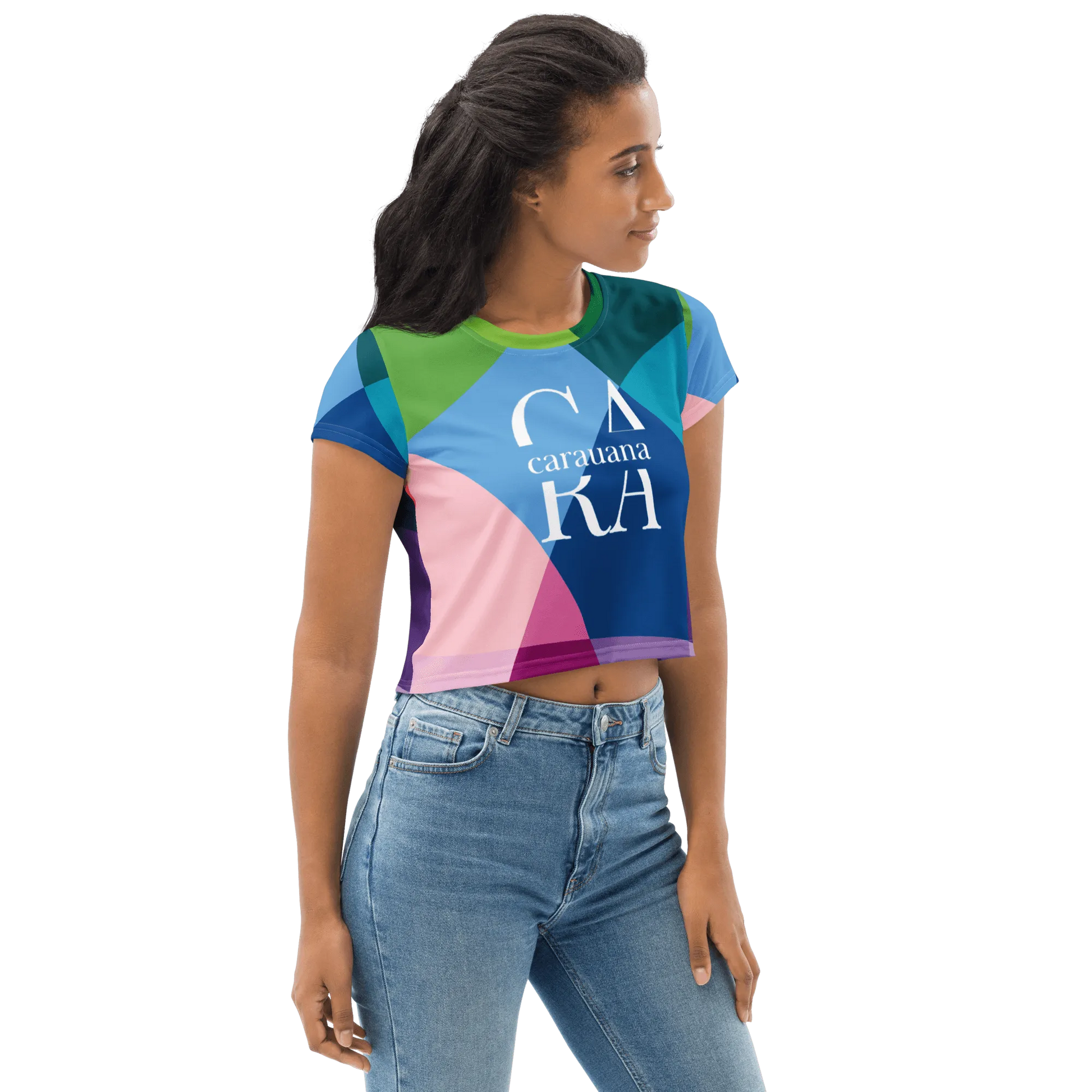 Carauana Crop Tee Blue Carauana Store