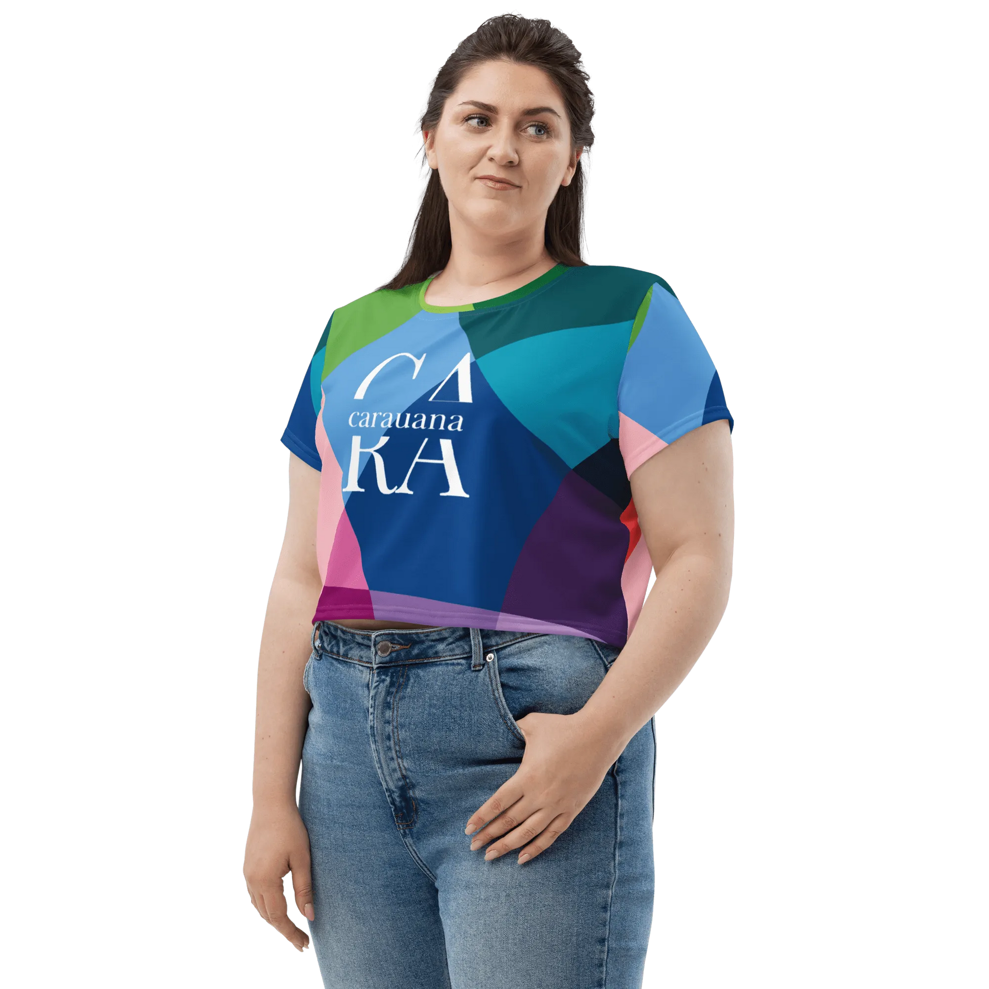 Carauana Crop Tee Blue Carauana Store