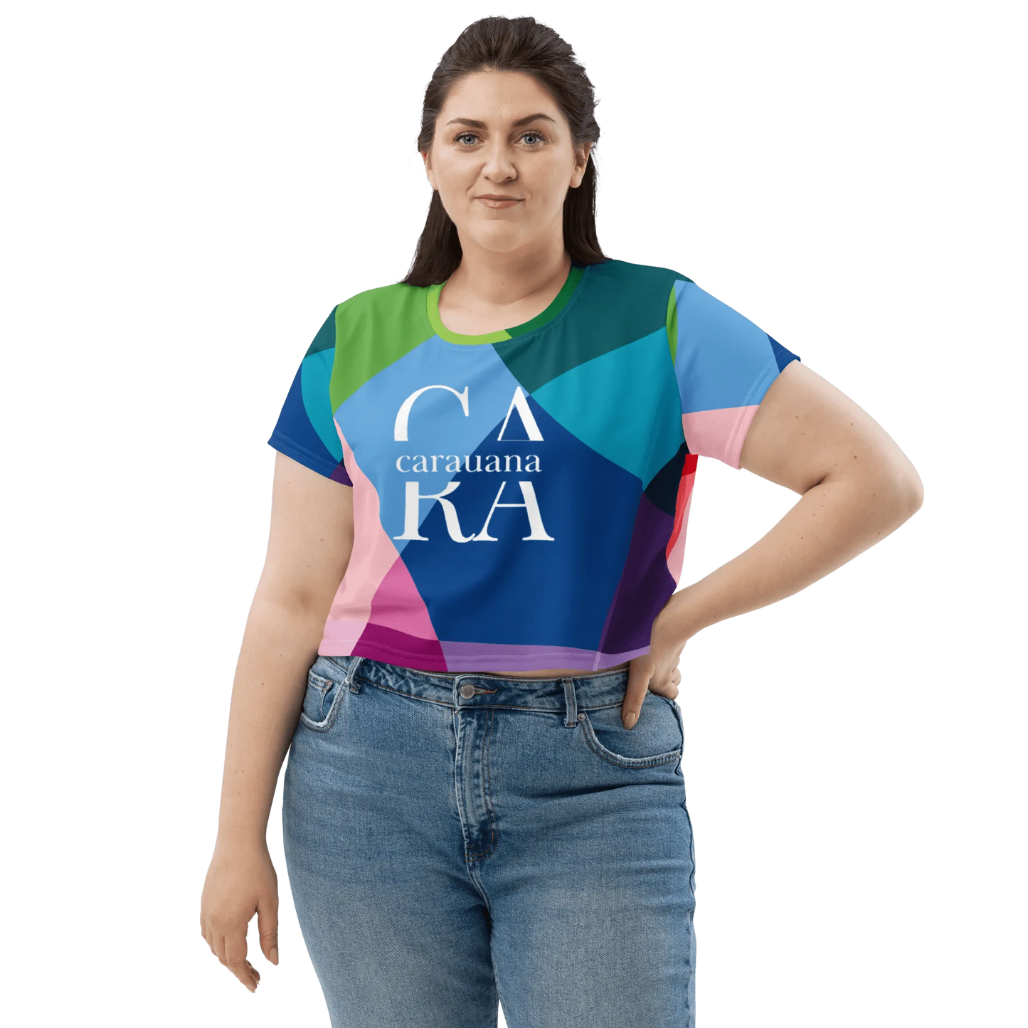 Carauana Vivace Crop Tee multicolor plus size4