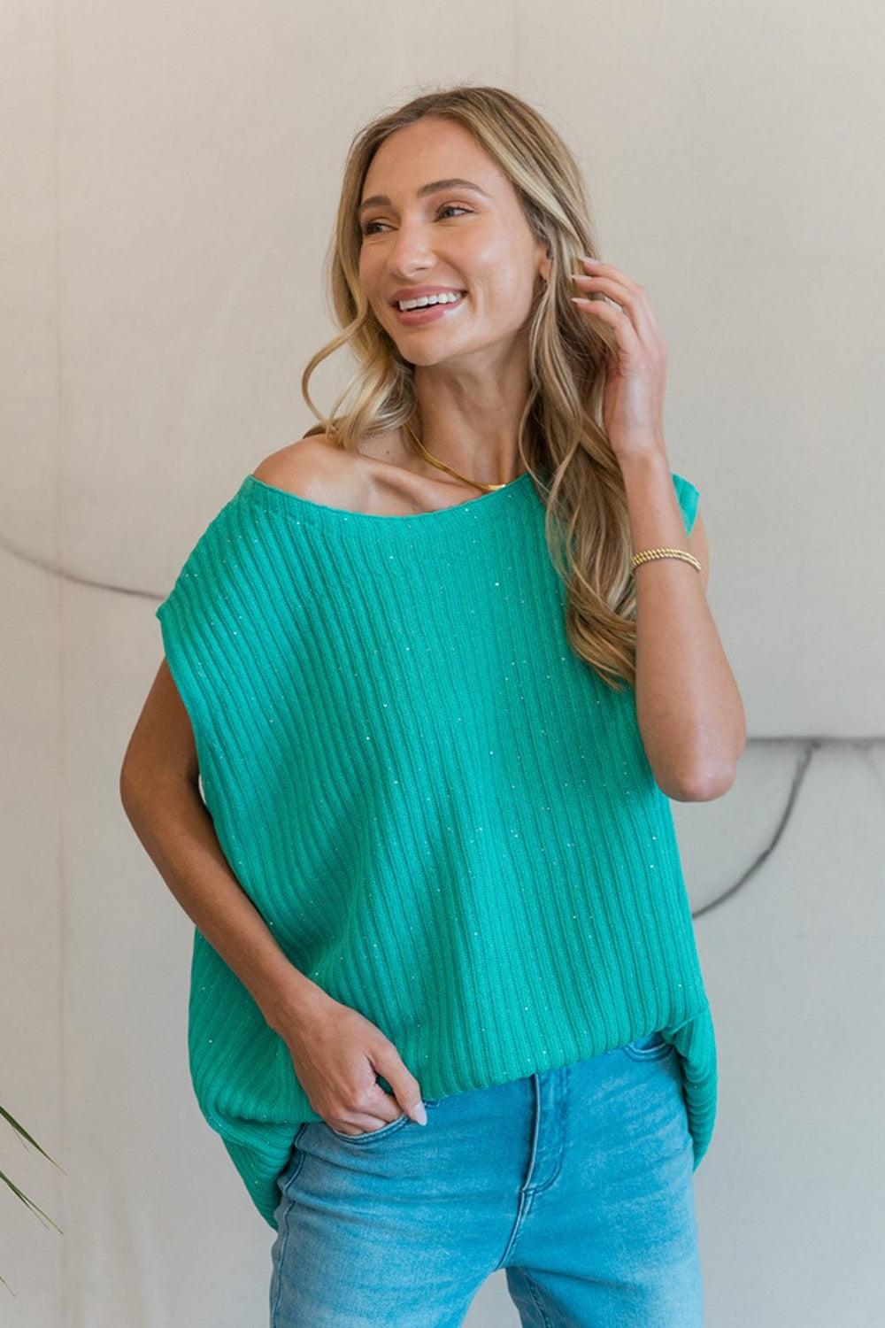 Sew In Love Ribbed Round Neck Sweater Vest Carauana Store