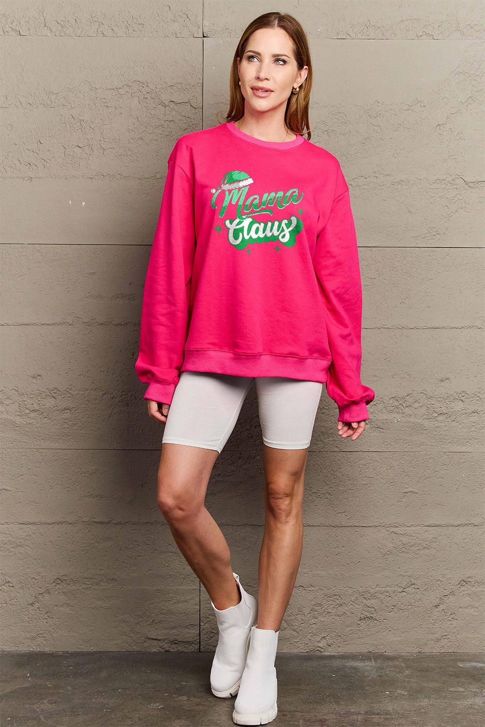 Simply Love Full Size MAMA CLAUS Round Neck Sweatshirt Carauana Store