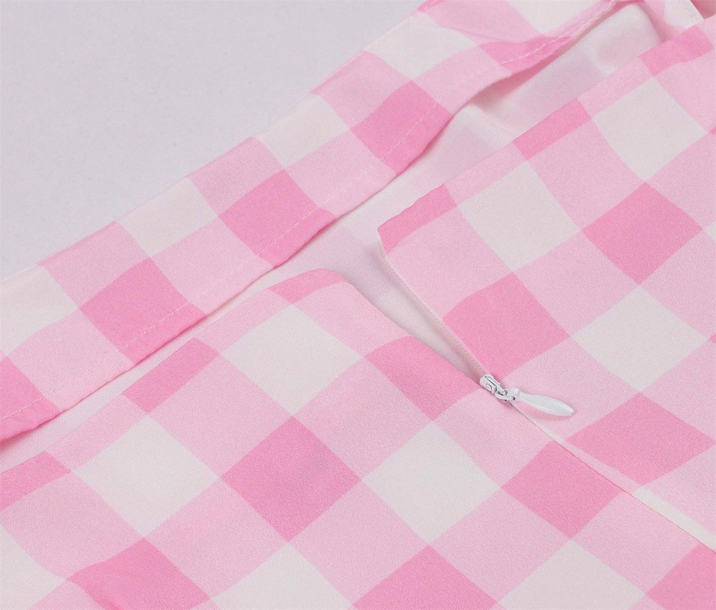Women Vintage Barbiee Pink Plaid Dress Carauana Store