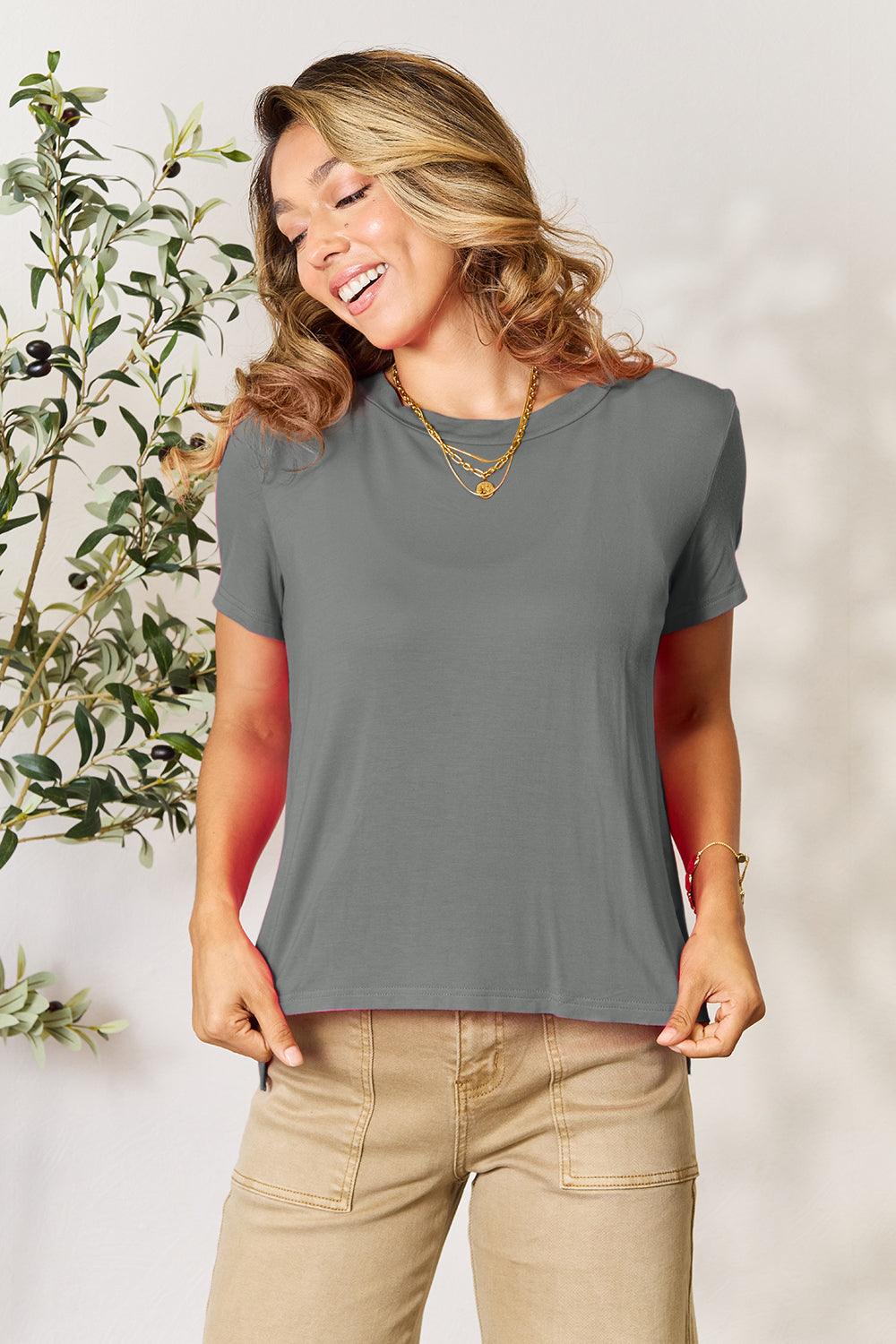 Basic Bae Full Size Round Neck Short Sleeve T-Shirt Carauana Store