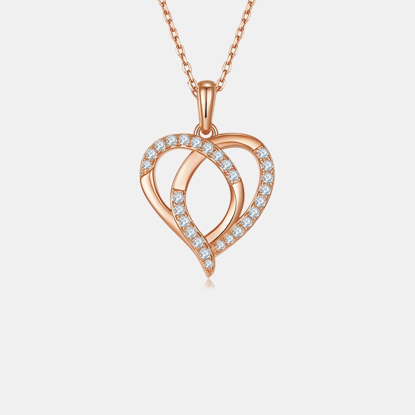 Moissanite 925 Sterling Silver Heart Shape Necklace Carauana Store