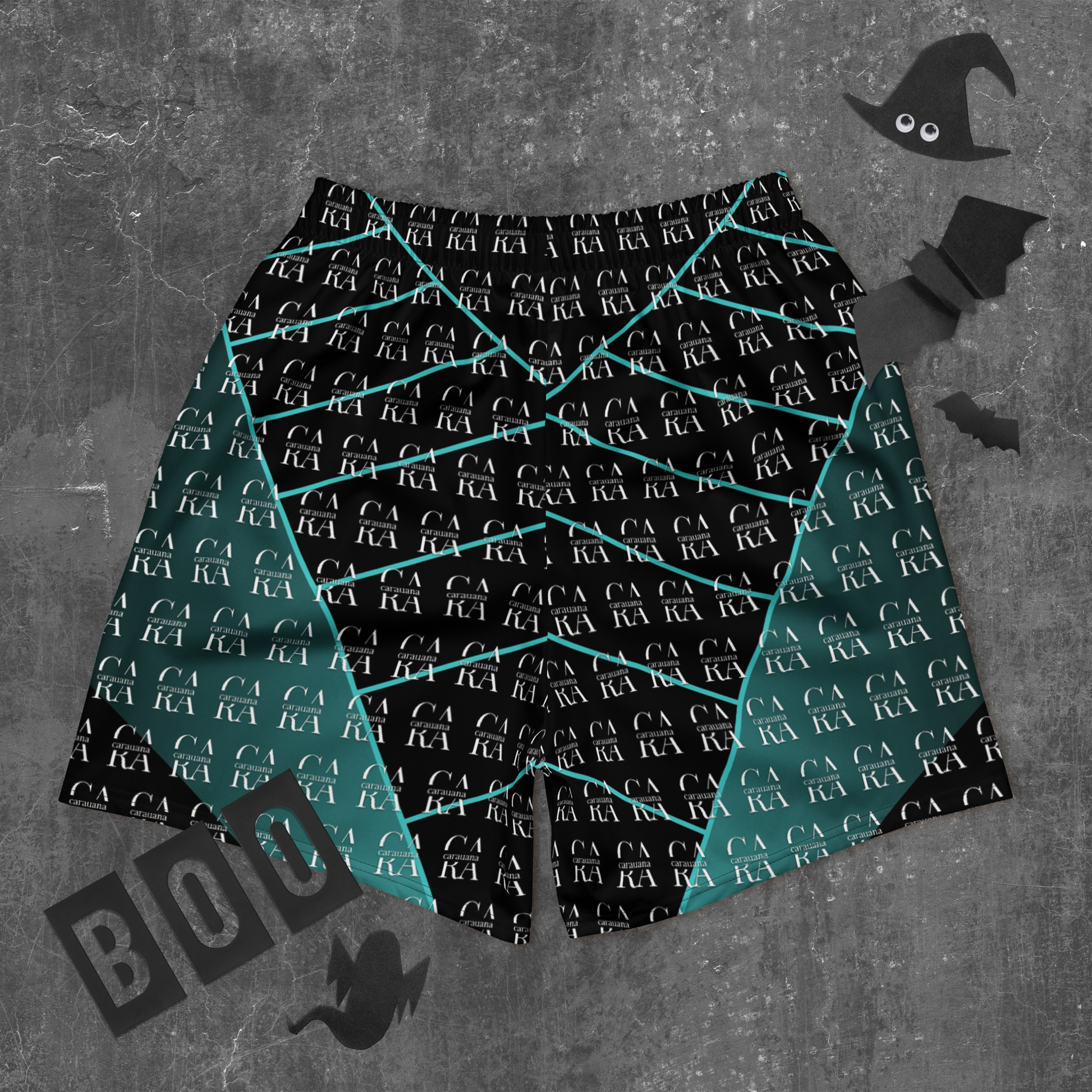 CaRaUaNa Athletic Shorts Unisex Green Famous Carauana Store