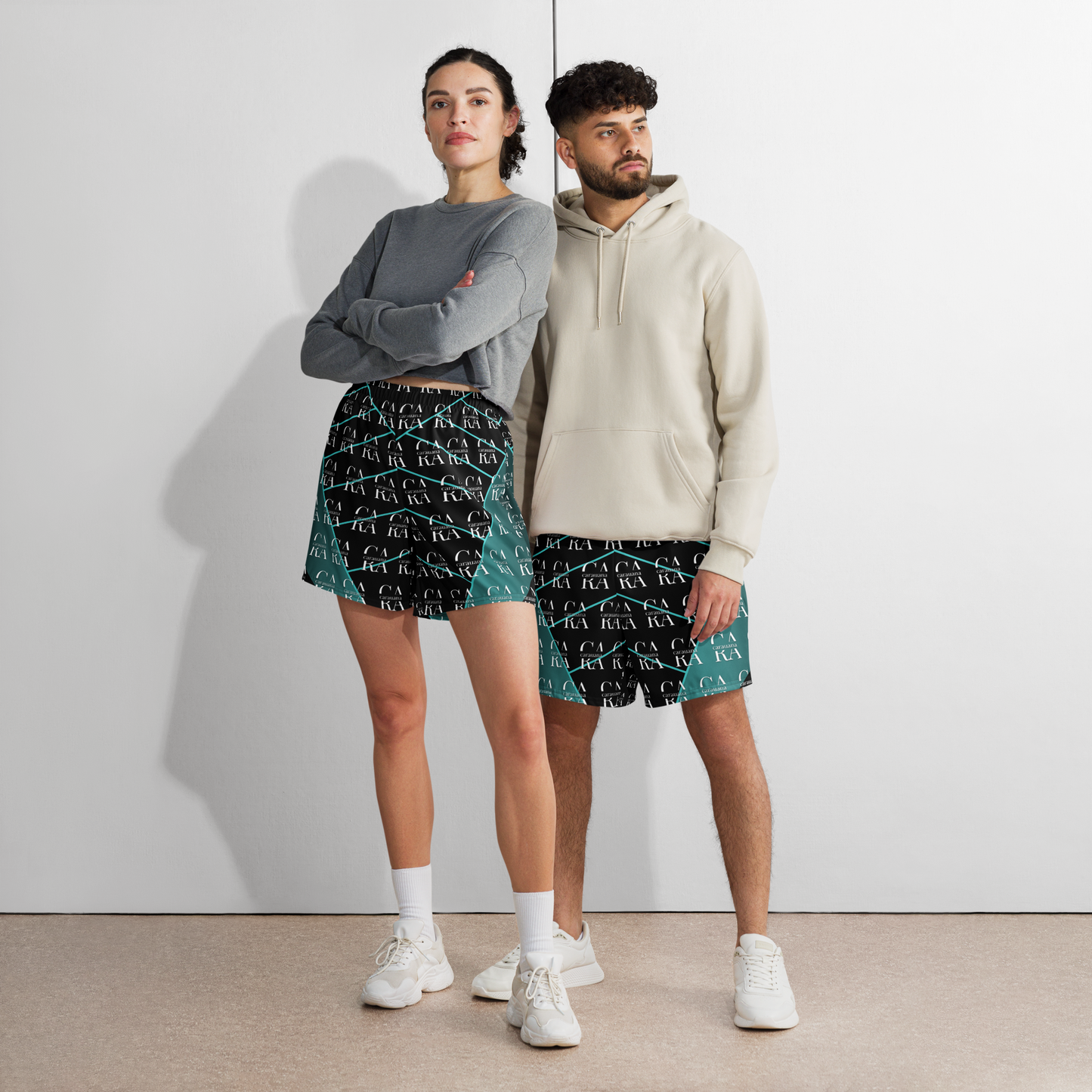 CaRaUaNa Athletic Shorts Unisex Green Famous Carauana Store