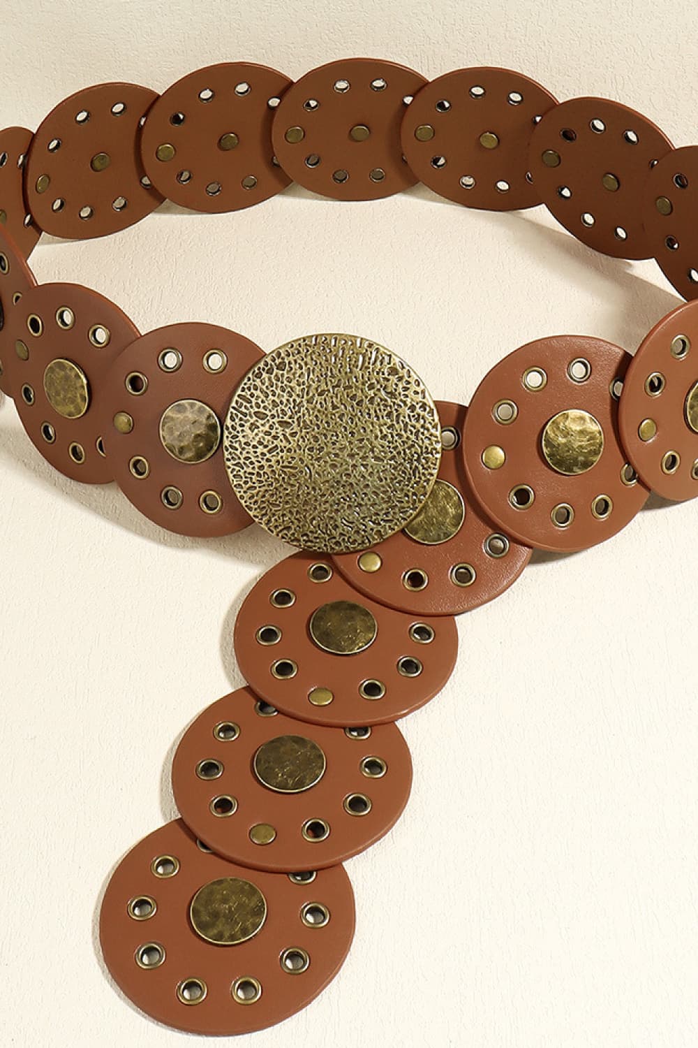 Round Shape PU Leather Belt Carauana Store