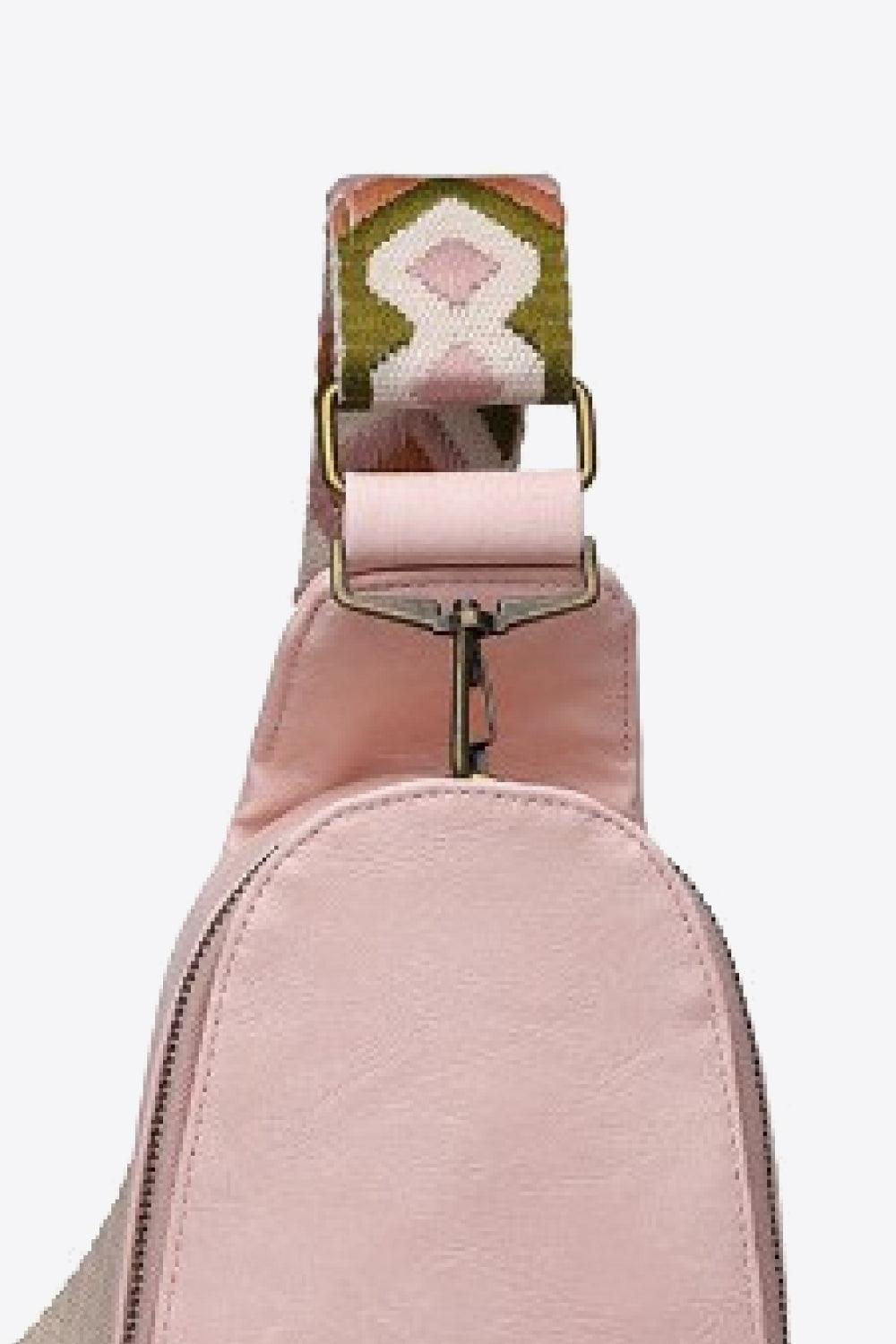 Random Pattern Adjustable Strap PU Leather Sling Bag Carauana Store