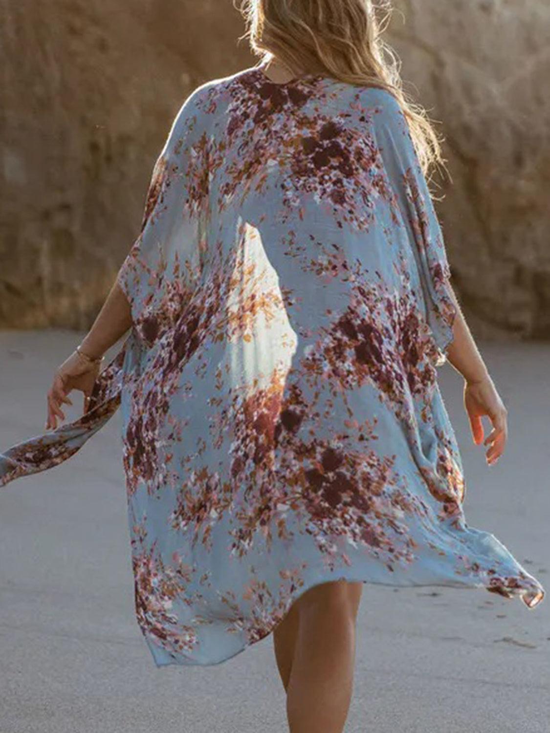 Printed Open Front Cover-Up Carauana Store