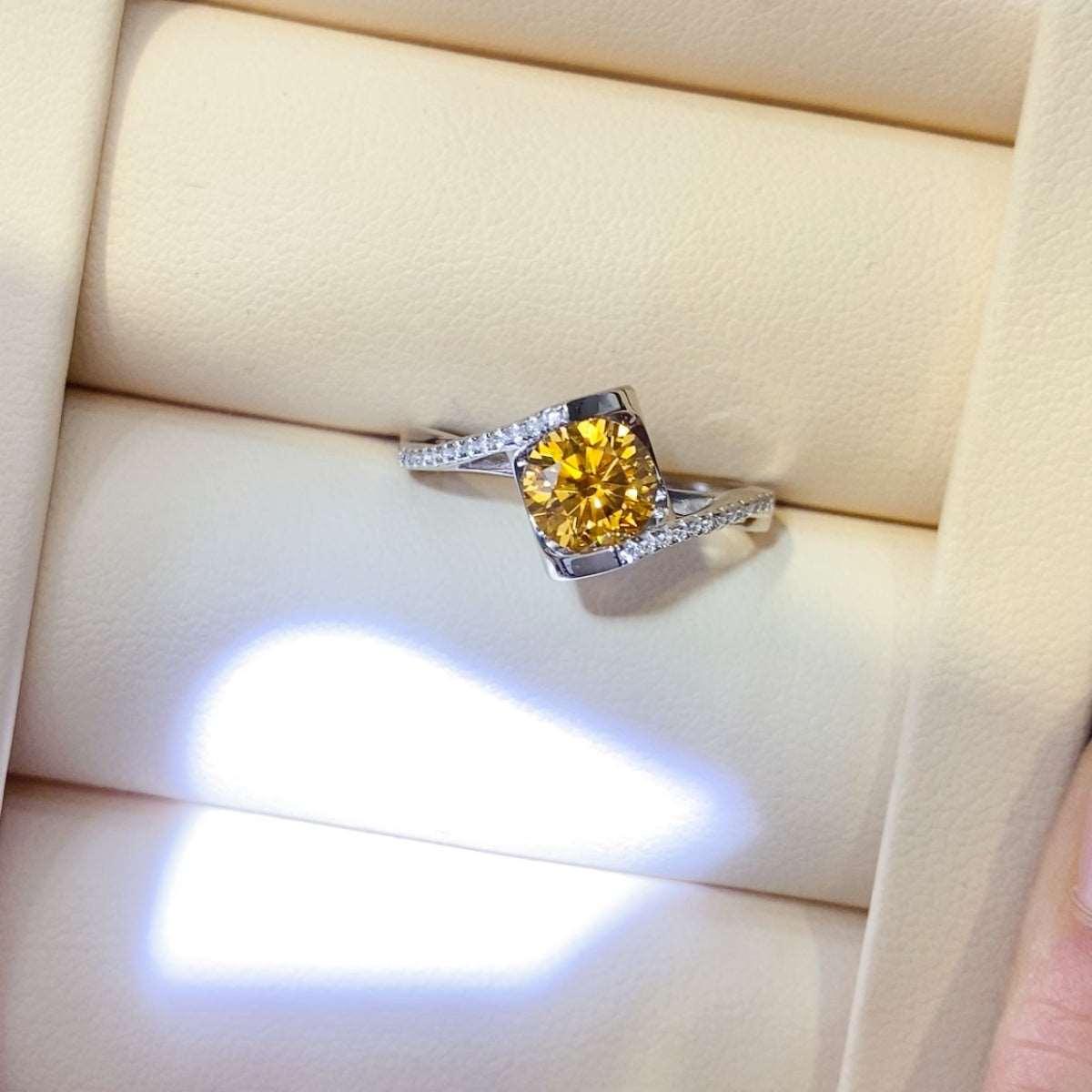 1 Carat Moissanite 925 Sterling Silver Ring Carauana Store