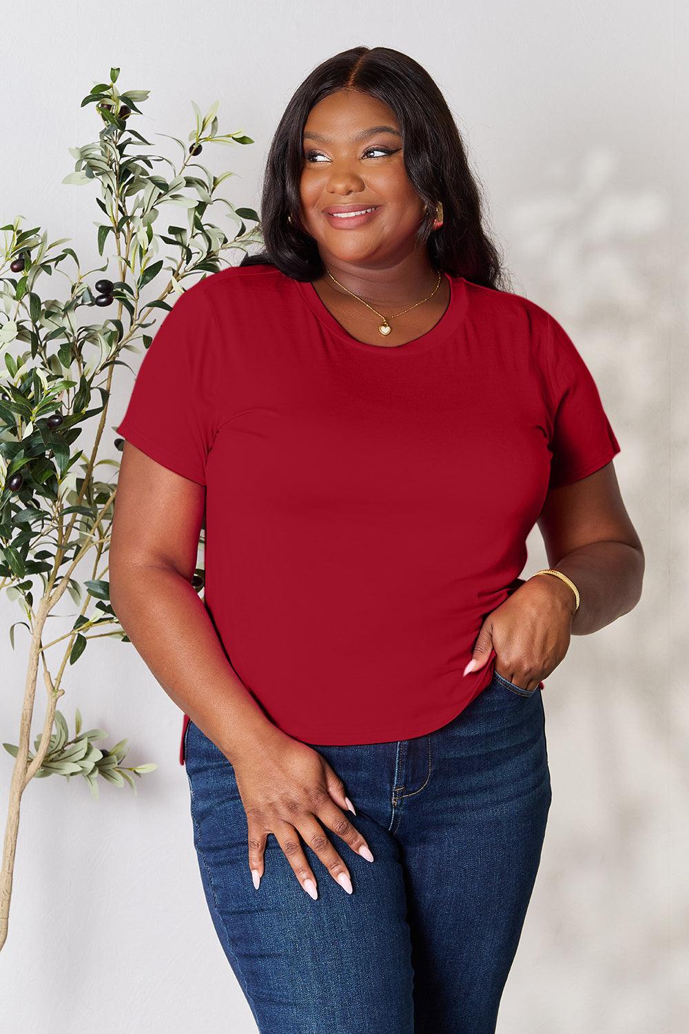 Basic Bae Full Size Round Neck Short Sleeve T-Shirt Carauana Store
