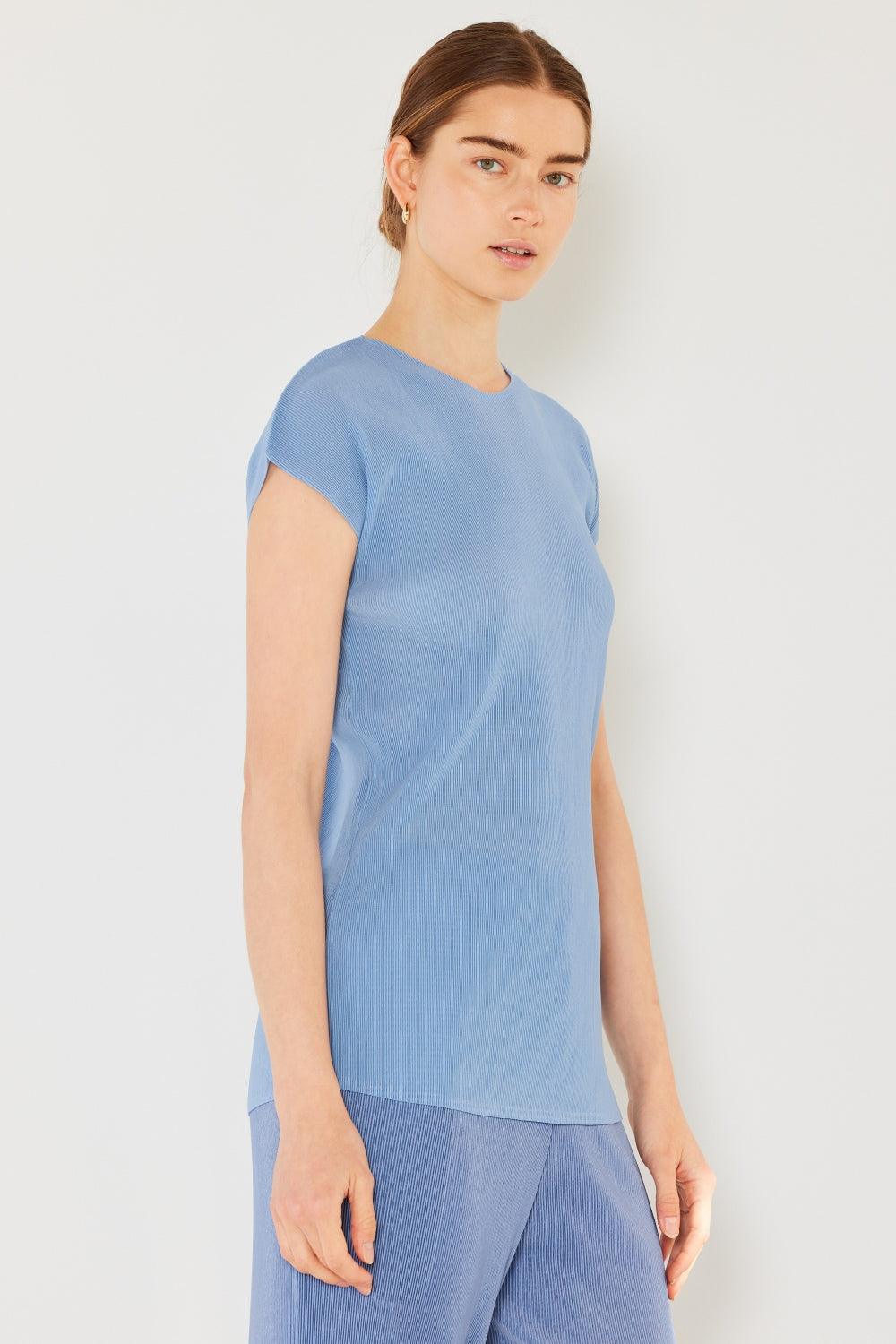 Marina West Swim Rib Pleated Cap Sleeve Top Carauana Store
